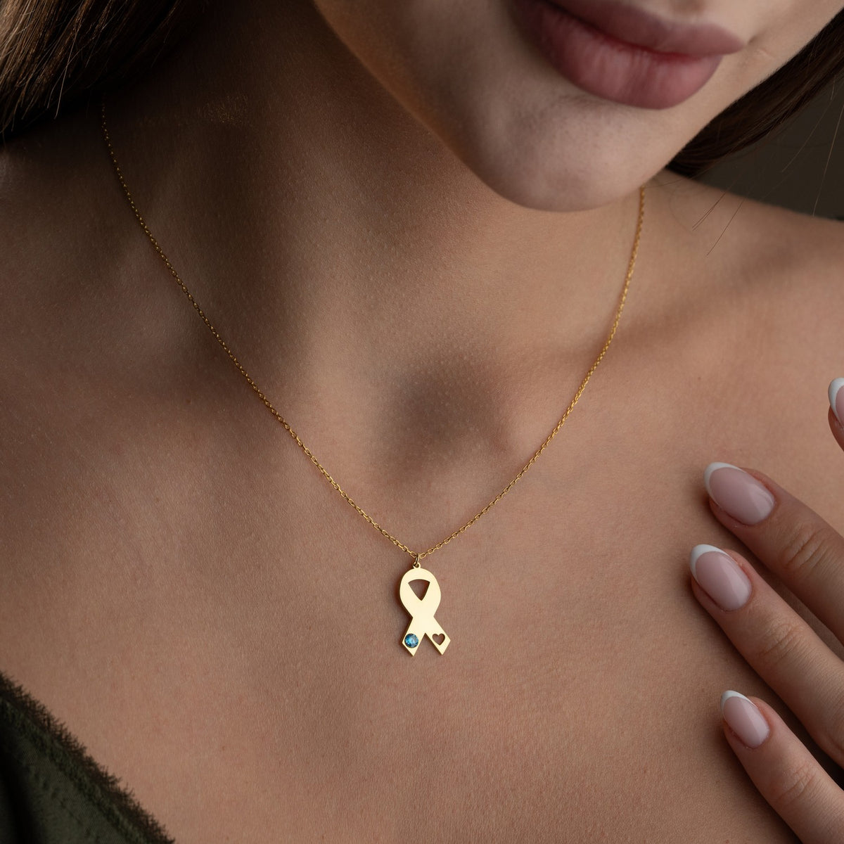 Awareness Ribbon Necklace | Symbol of Hope Gift