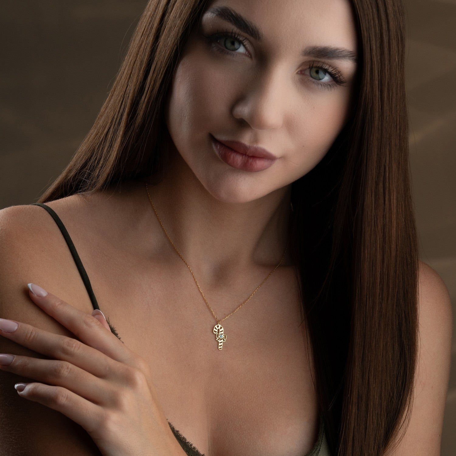 Candy Cane Necklace | Festive Birthstone Gift