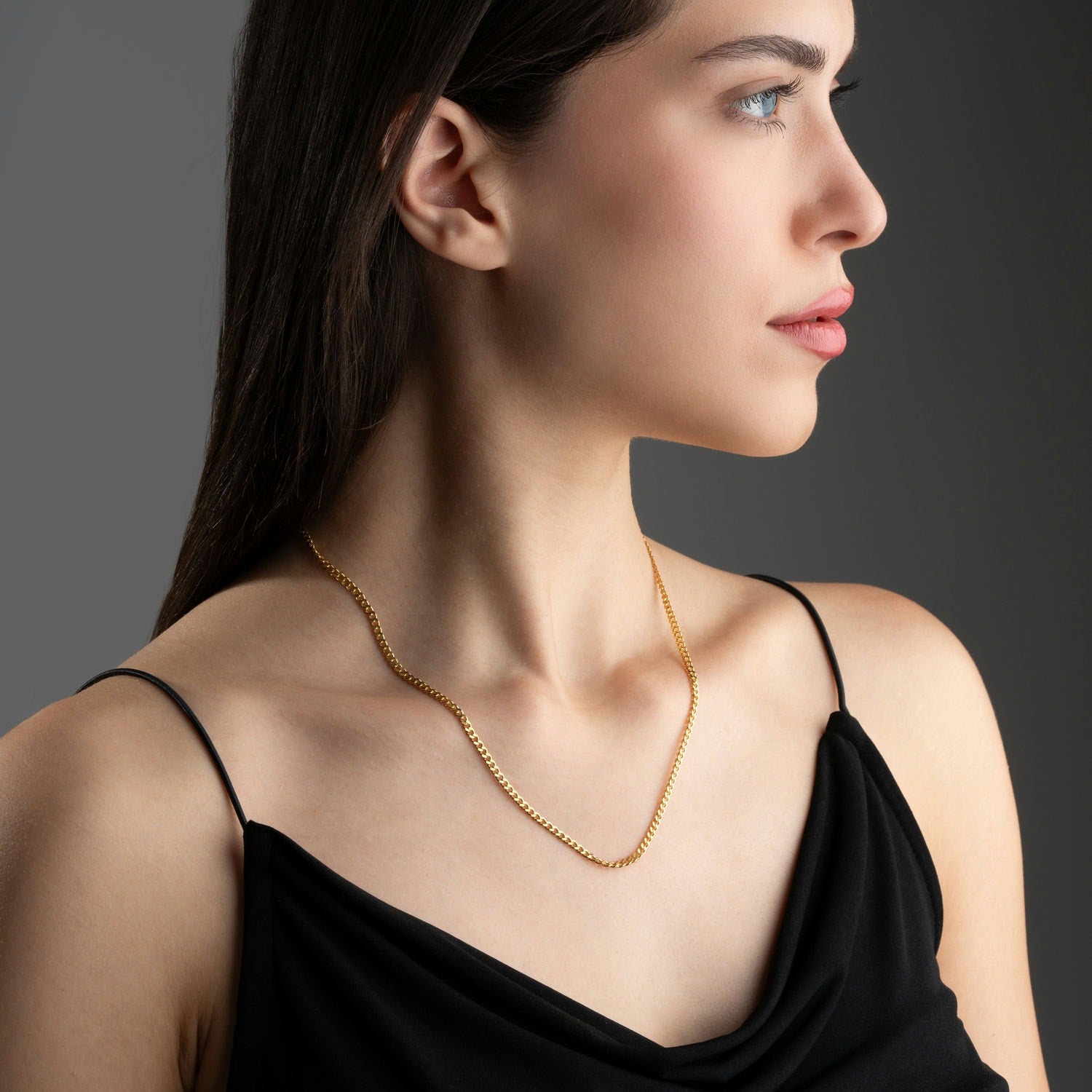 Curb Chain Necklace for Women