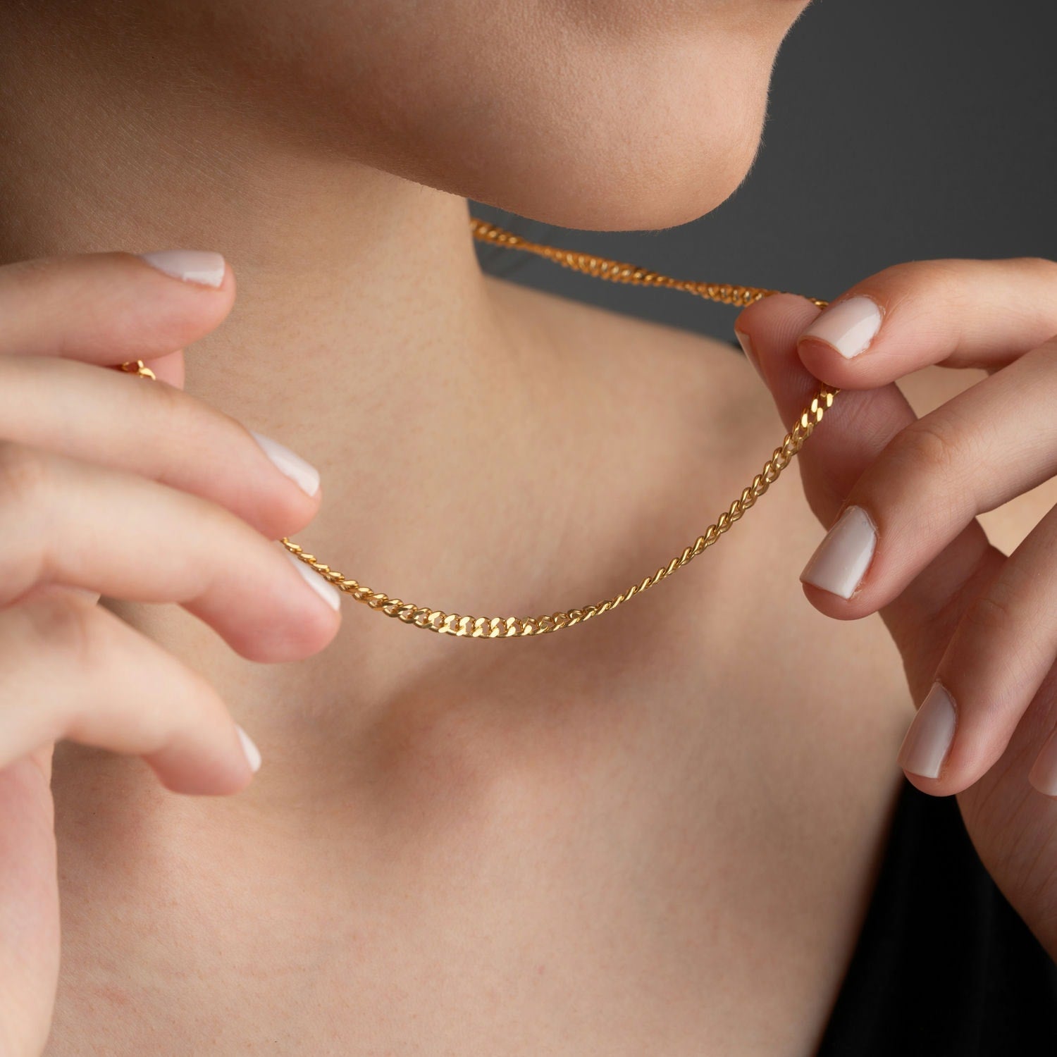 Curb Chain Necklace for Women