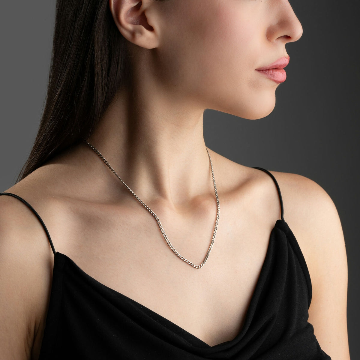 Curb Chain Necklace for Women