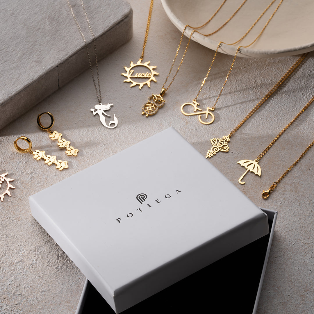 Circle Initial Necklace for Men