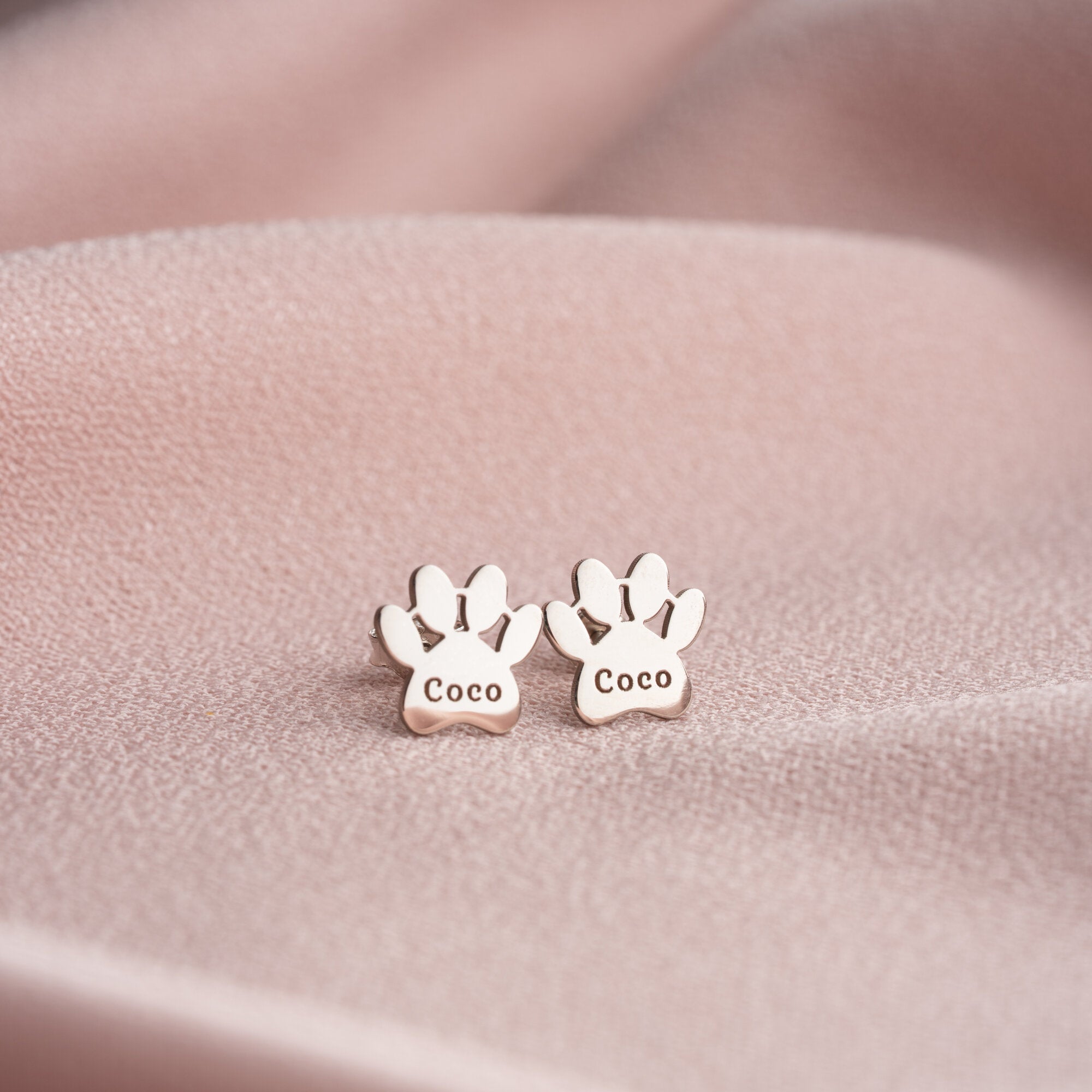 Paw Print Stud Earrings