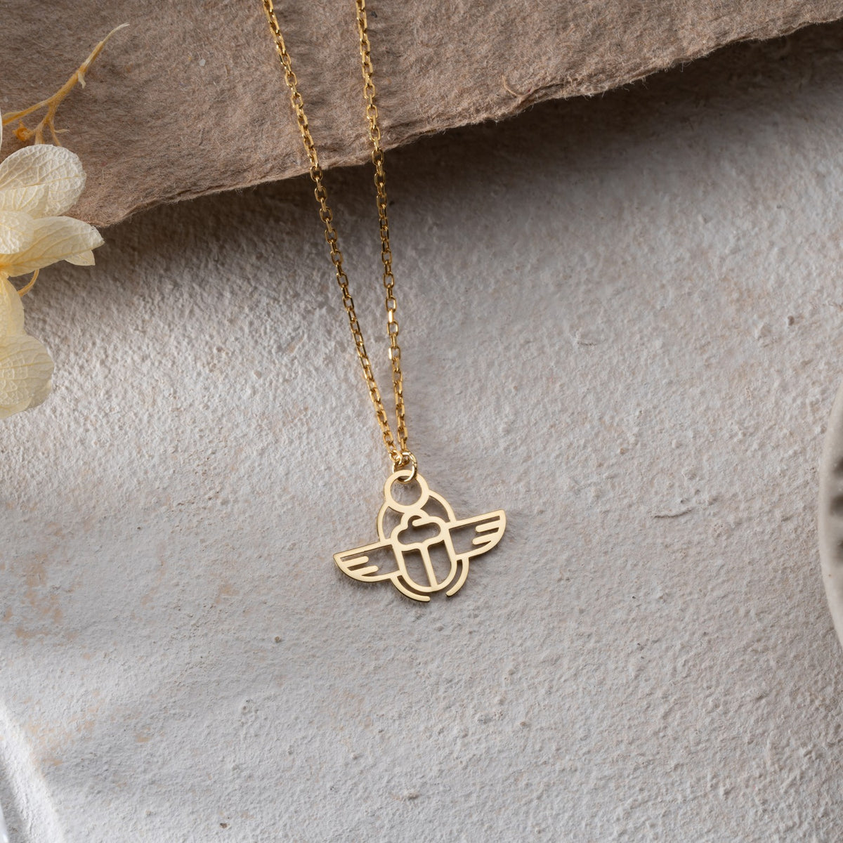 Scarab Beetle Necklace | Symbol of Rebirth Gift