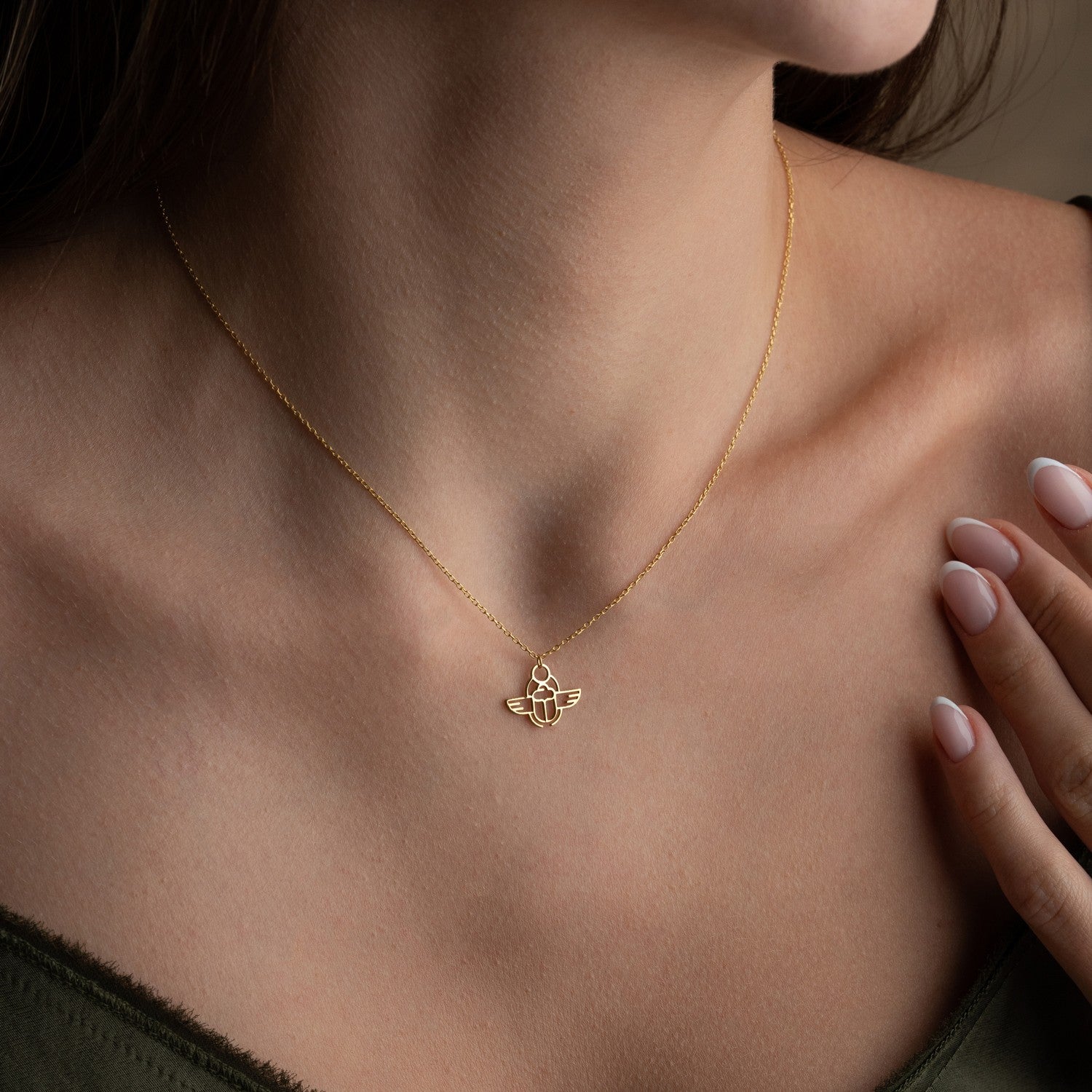 Scarab Beetle Necklace | Symbol of Rebirth Gift