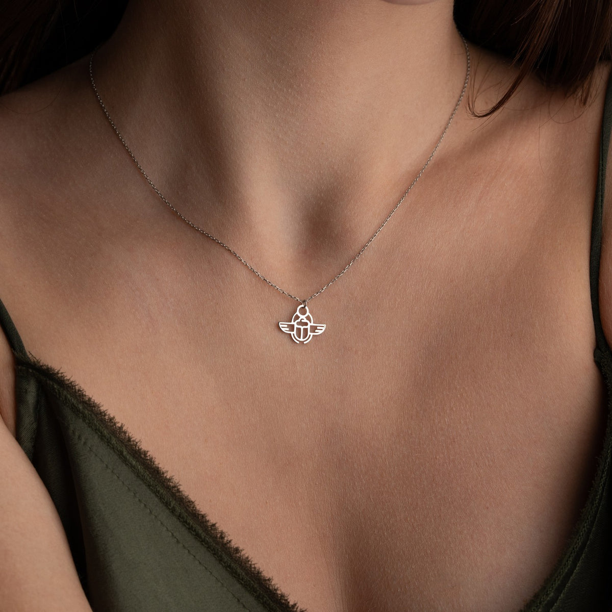 Scarab Beetle Necklace | Symbol of Rebirth Gift