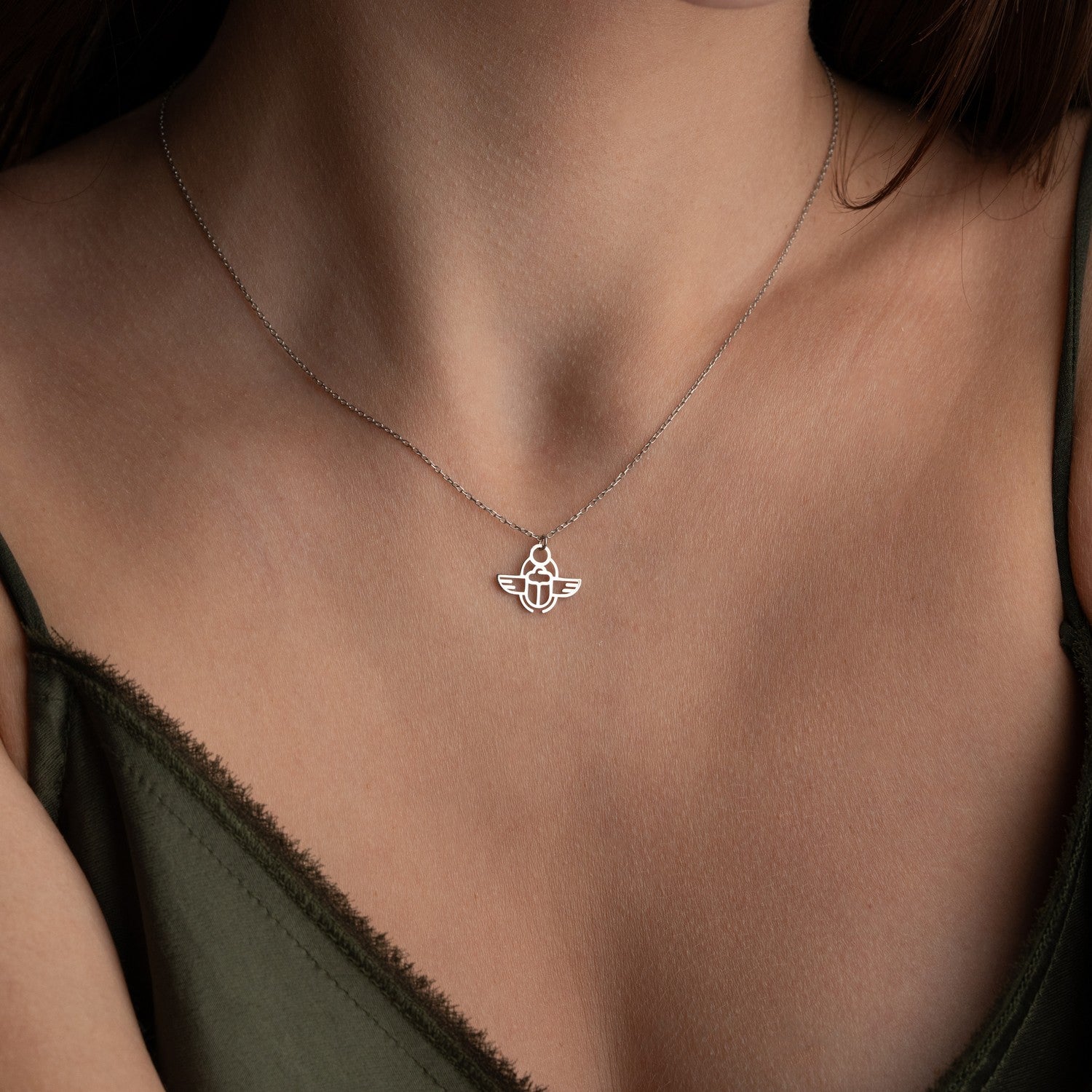 Scarab Beetle Necklace | Symbol of Rebirth Gift