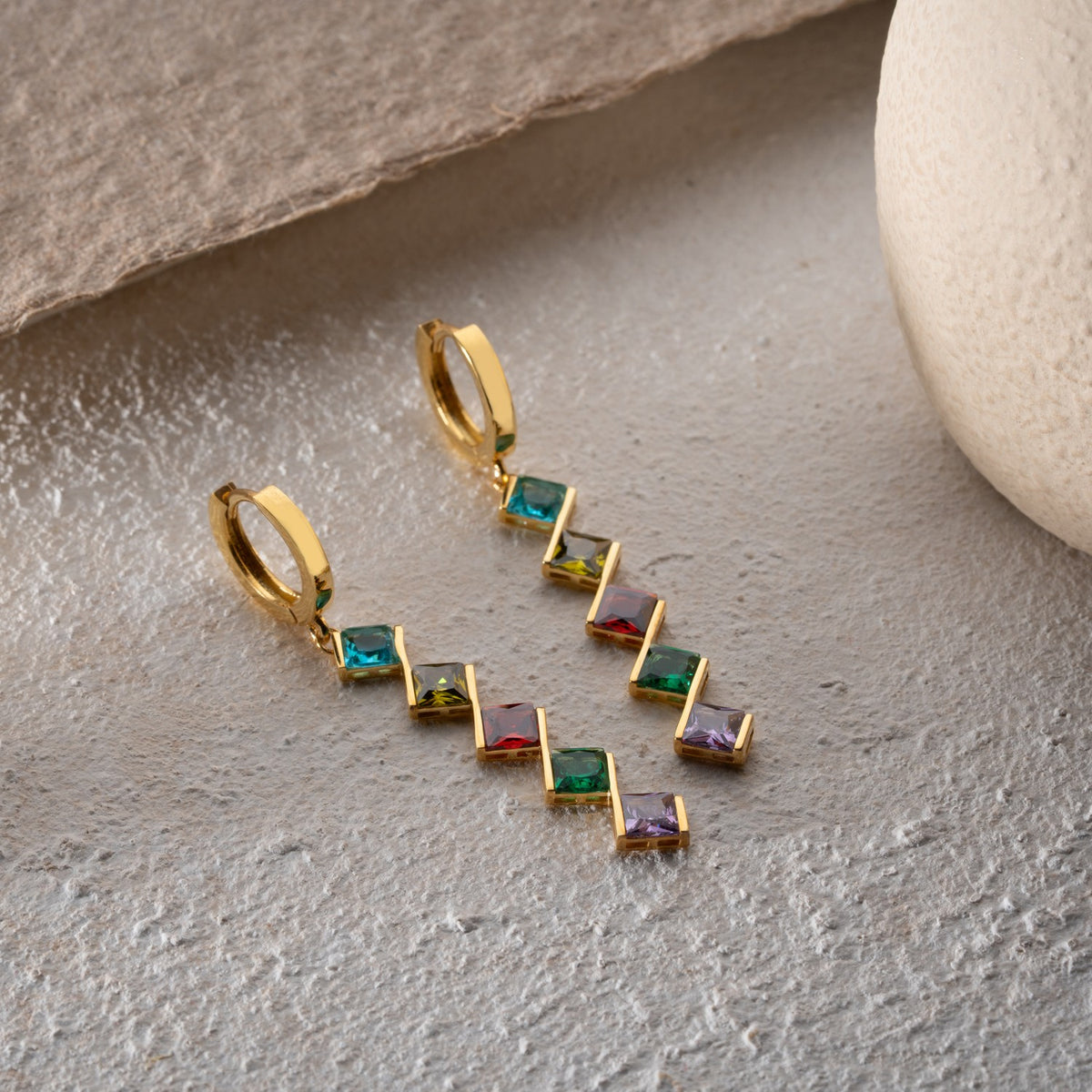 Family Birthstone Drop Earrings