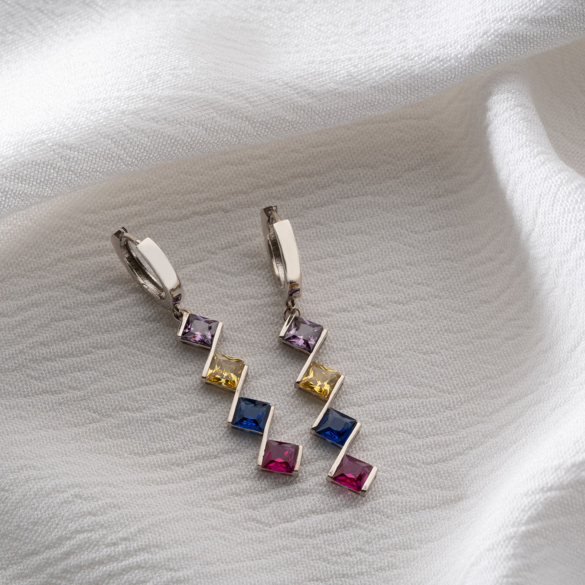 Family Birthstone Drop Earrings