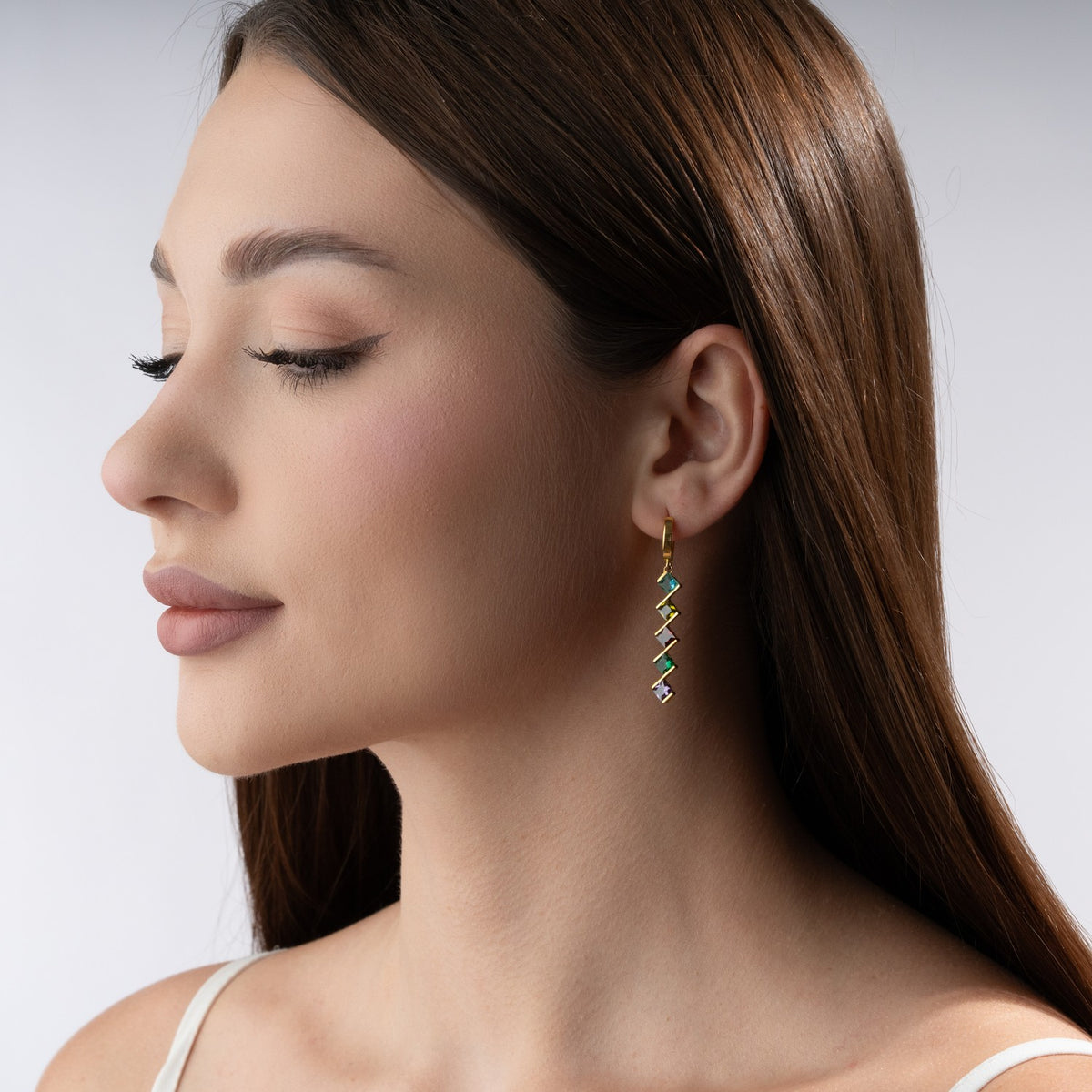 Family Birthstone Drop Earrings