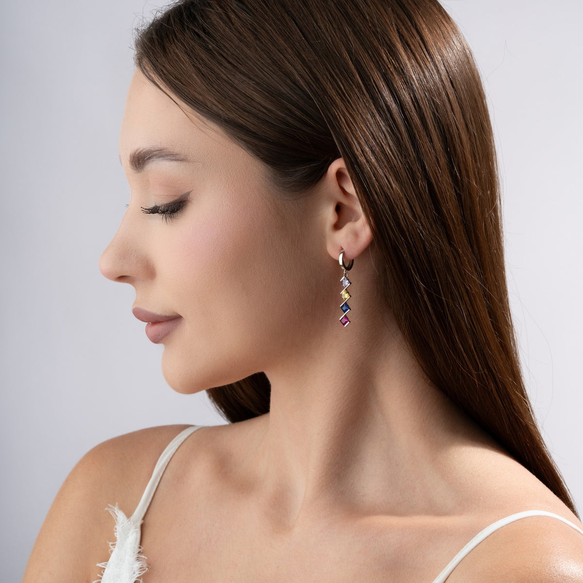 Family Birthstone Drop Earrings