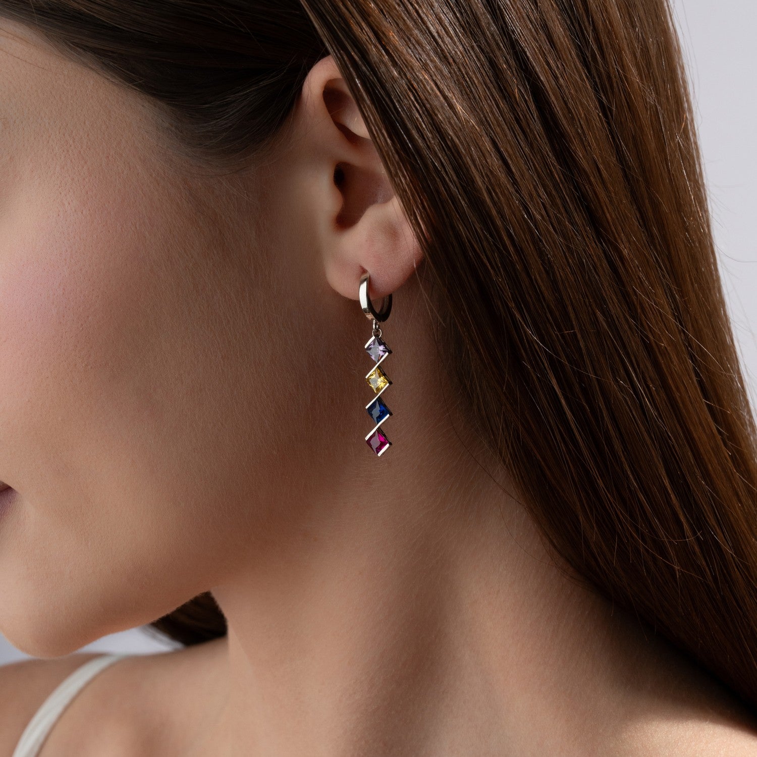 Family Birthstone Drop Earrings
