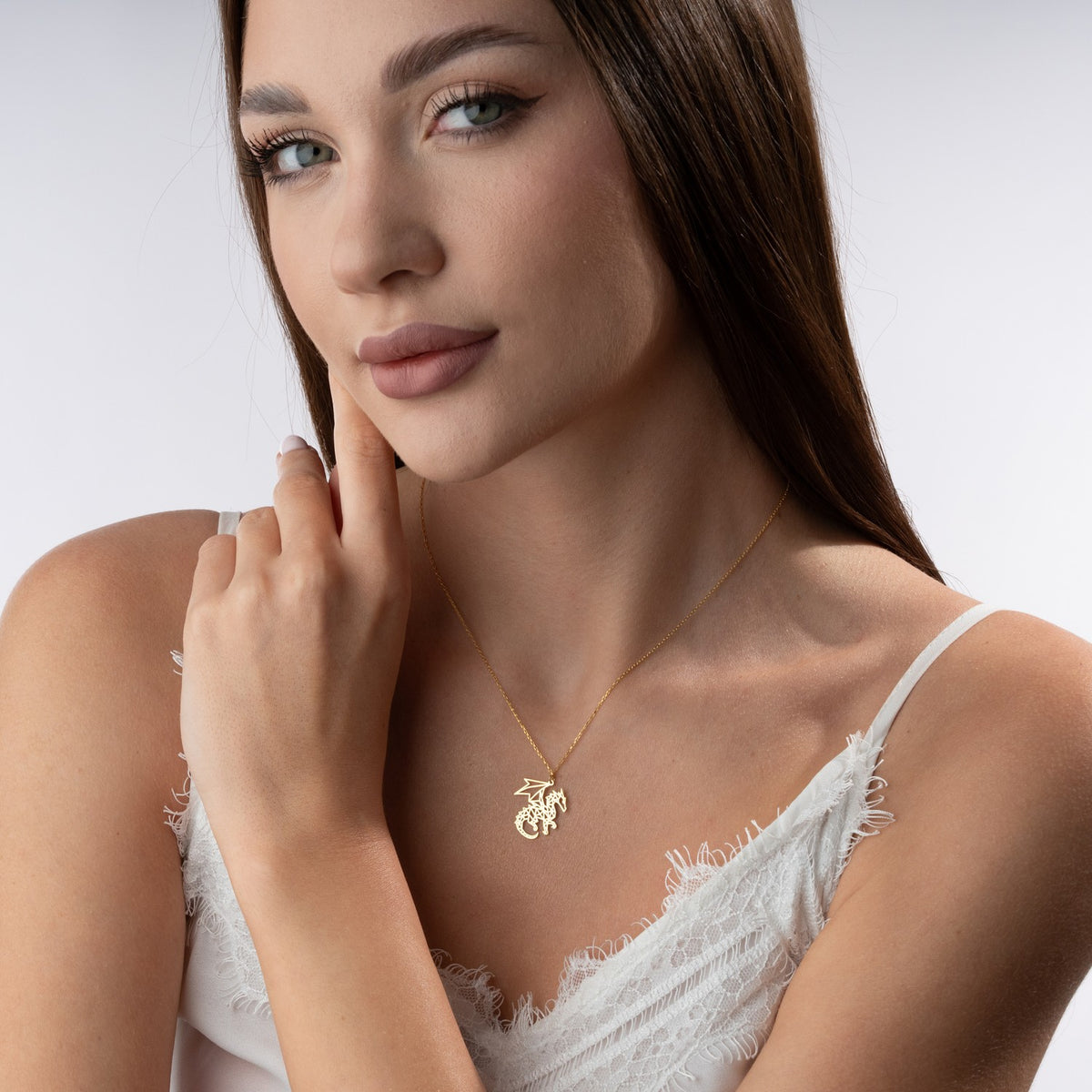 Geometric Dragon Necklace | Symbol of Strength & Power