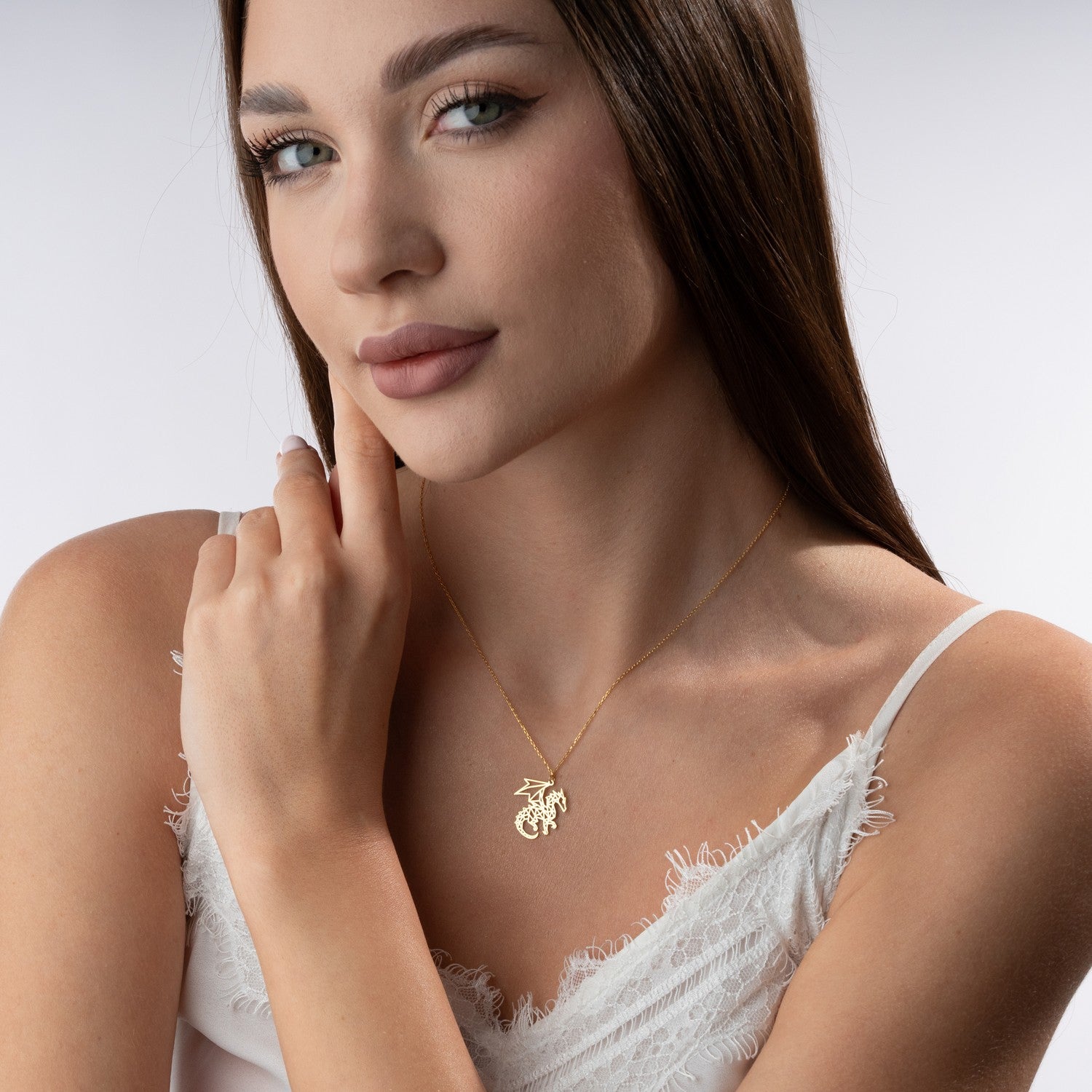 Geometric Dragon Necklace | Symbol of Strength & Power