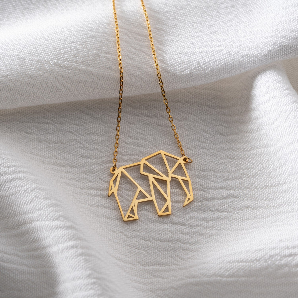 Geometric Elephant Necklace | Gift for Elephant Lover