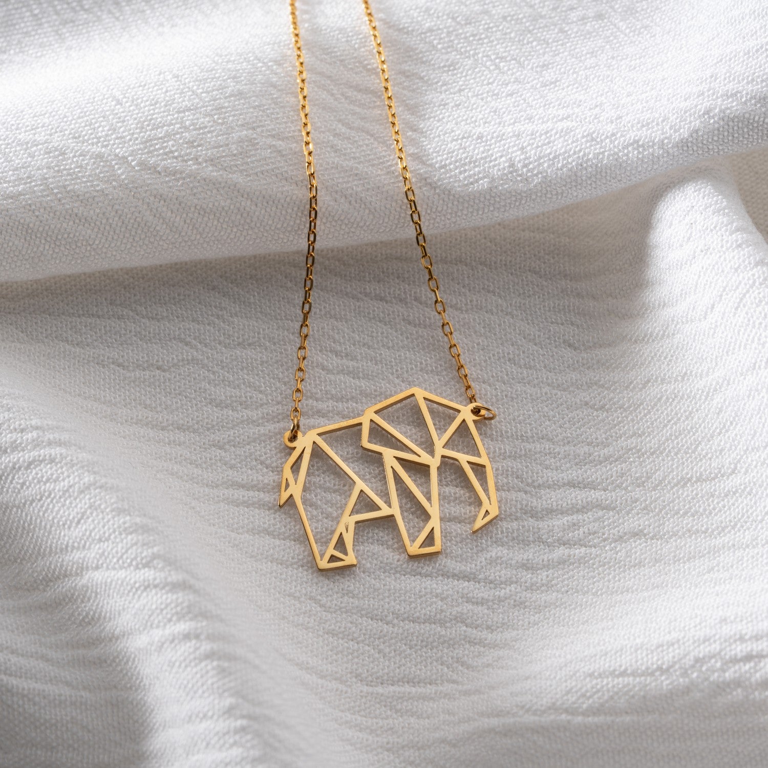 Geometric Elephant Necklace | Gift for Elephant Lover