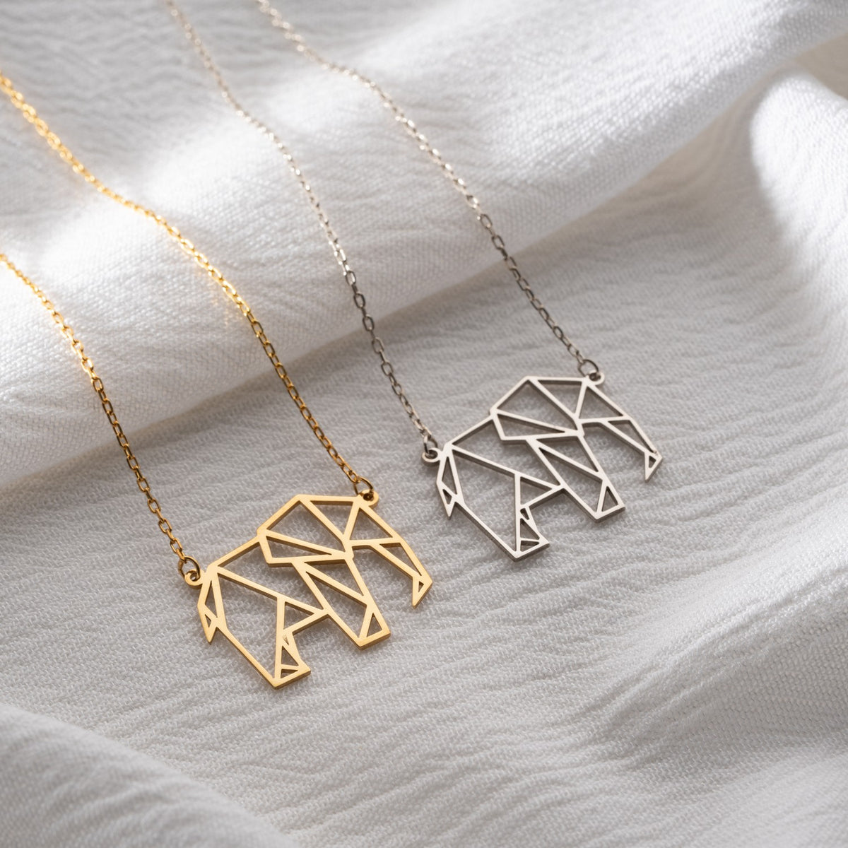 Geometric Elephant Necklace | Gift for Elephant Lover