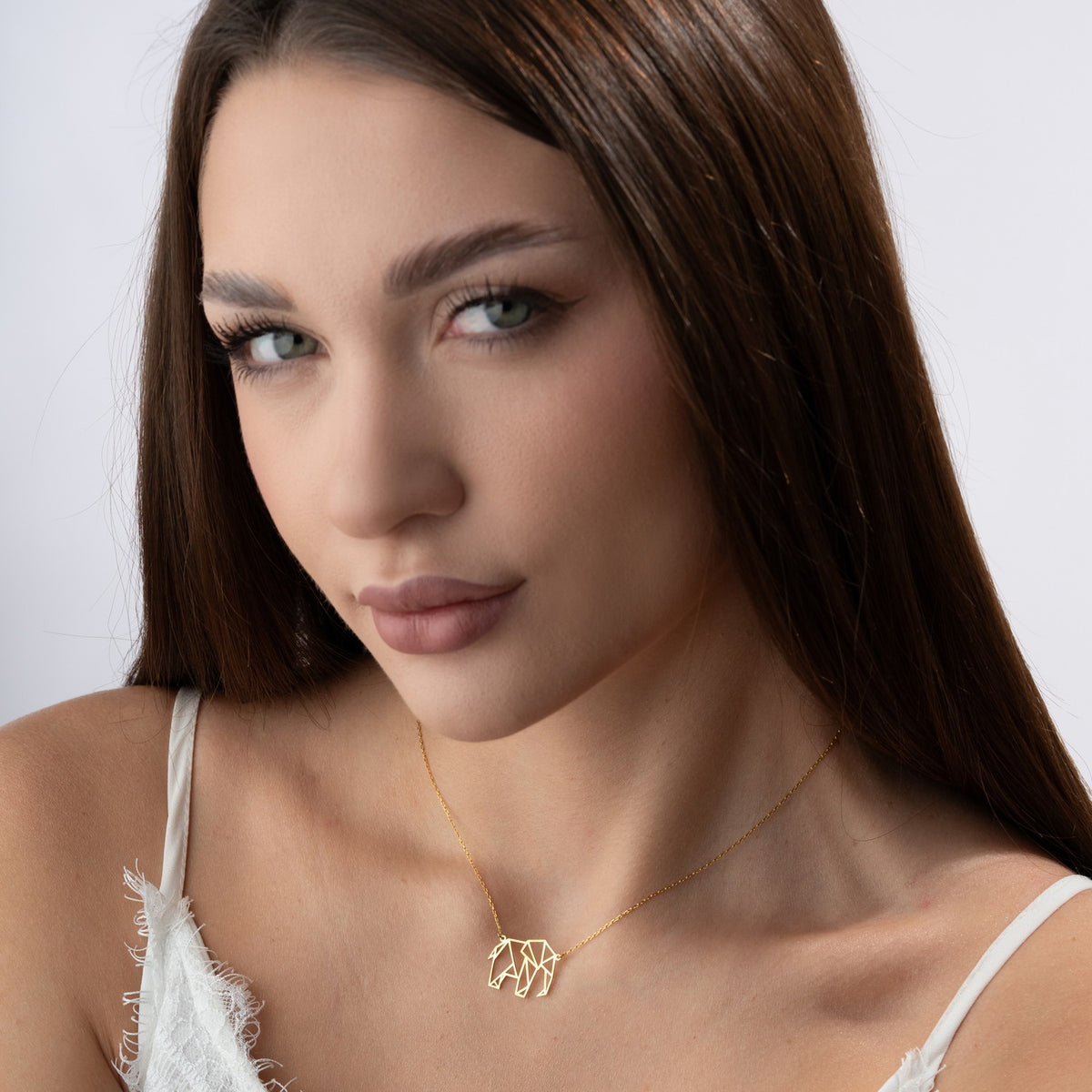 Geometric Elephant Necklace | Gift for Elephant Lover