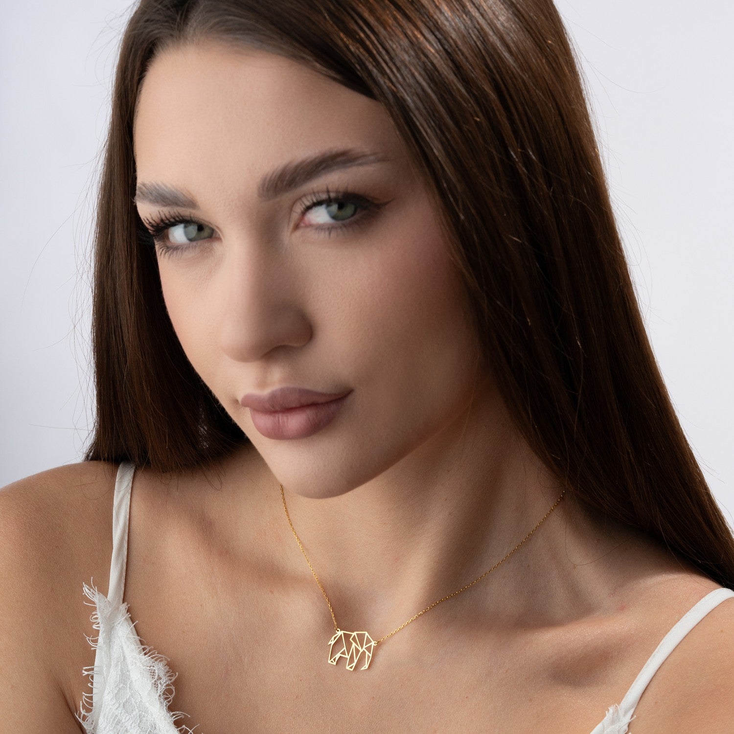 Geometric Elephant Necklace | Gift for Elephant Lover