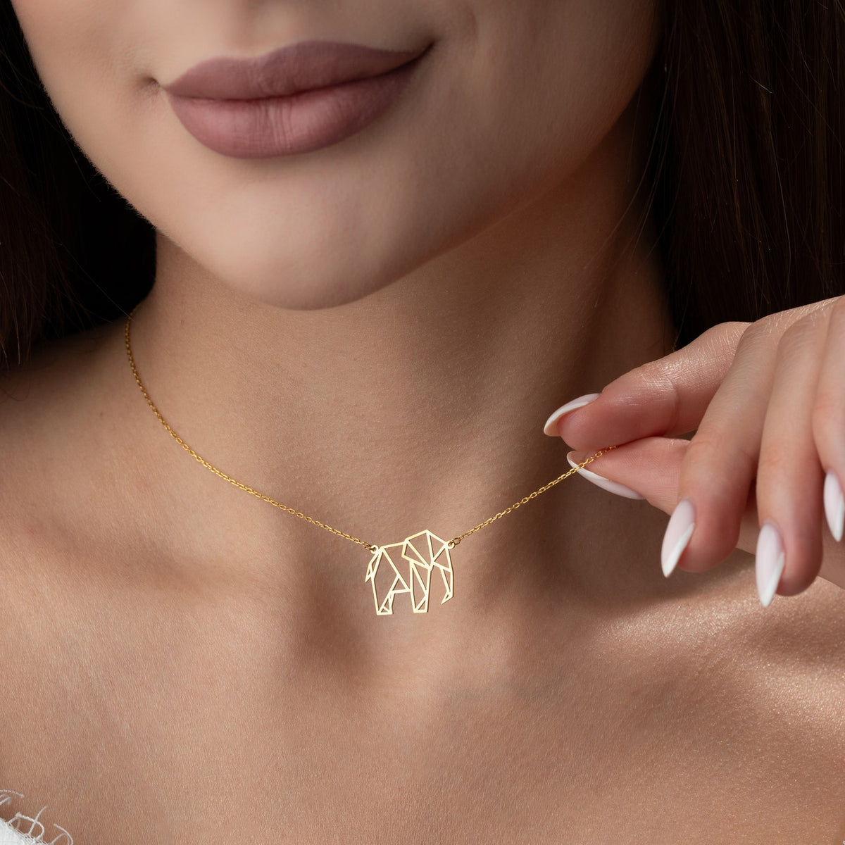 Geometric Elephant Necklace | Gift for Elephant Lover