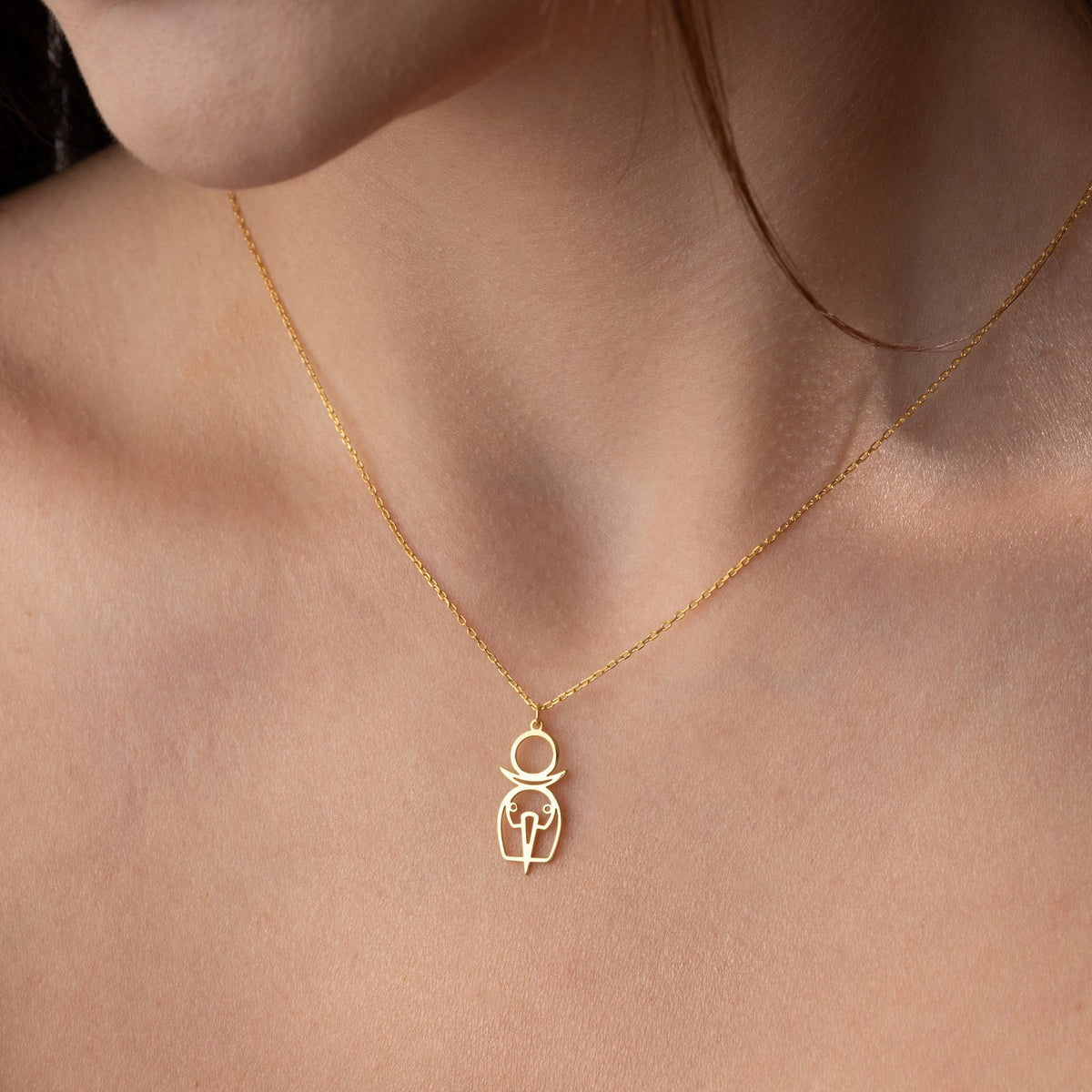 Goddess Tanit Symbol Necklace | Ancient Carthage Gift