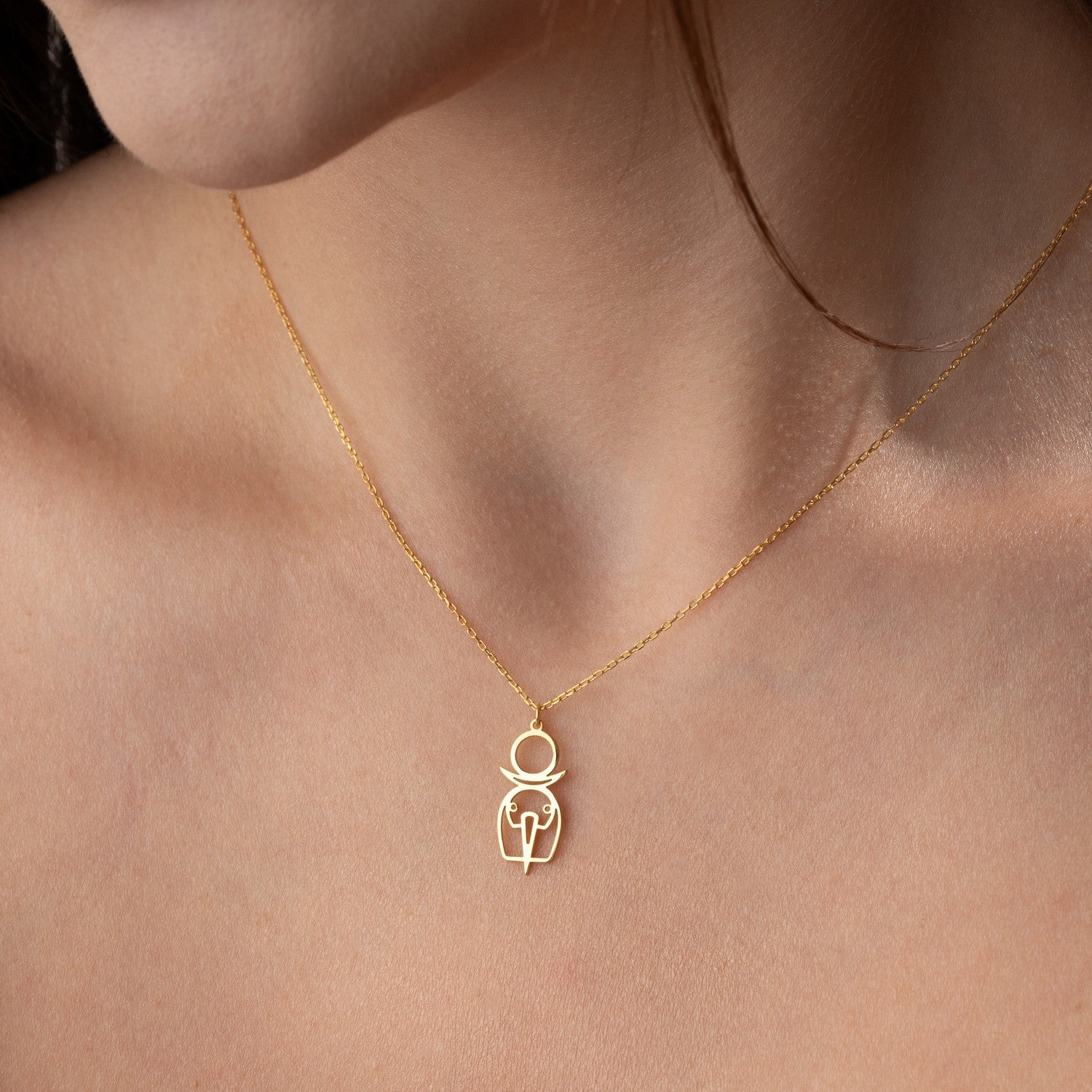 Goddess Tanit Symbol Necklace | Ancient Carthage Gift