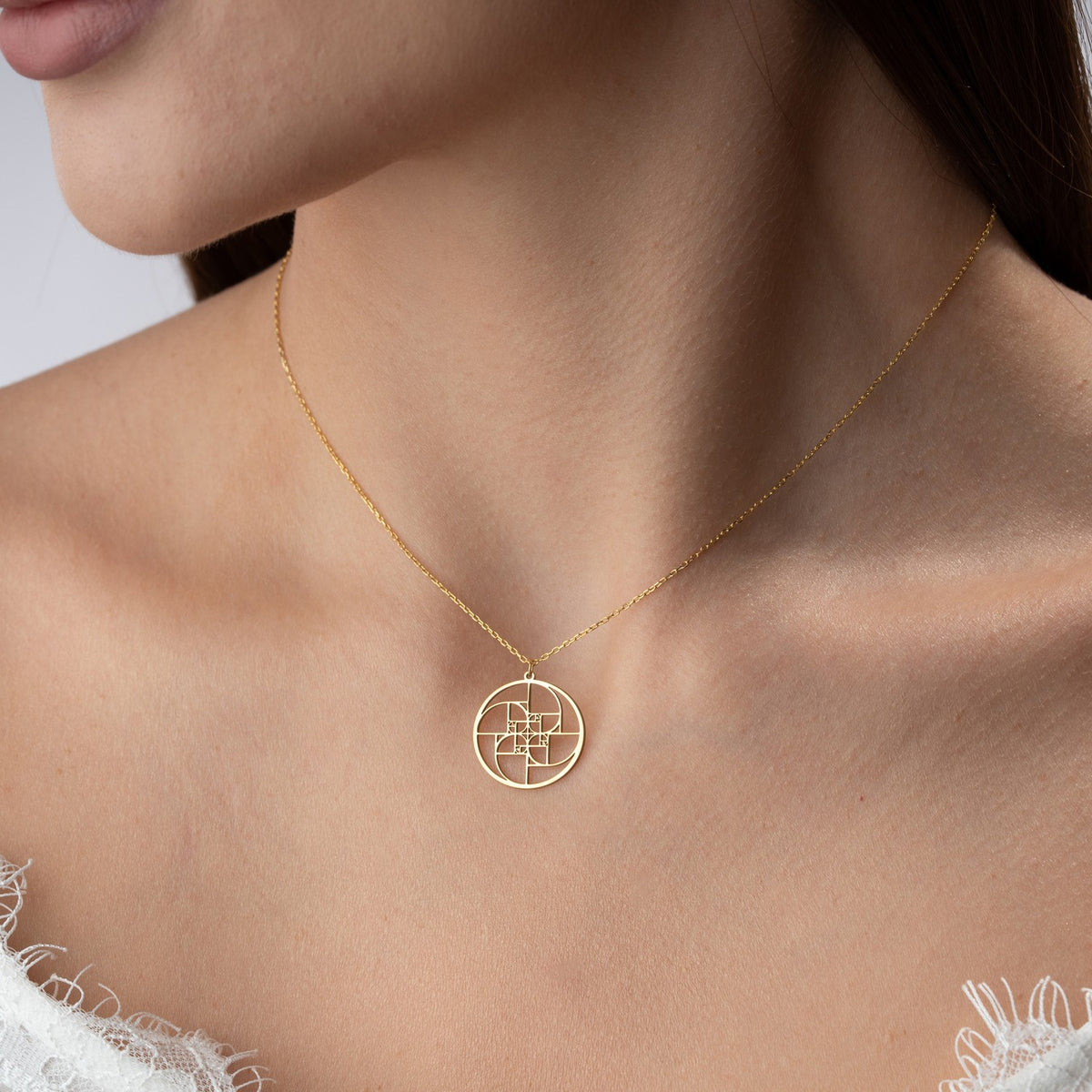 Golden Ratio Fibonacci Necklace | Gift for Mathematician