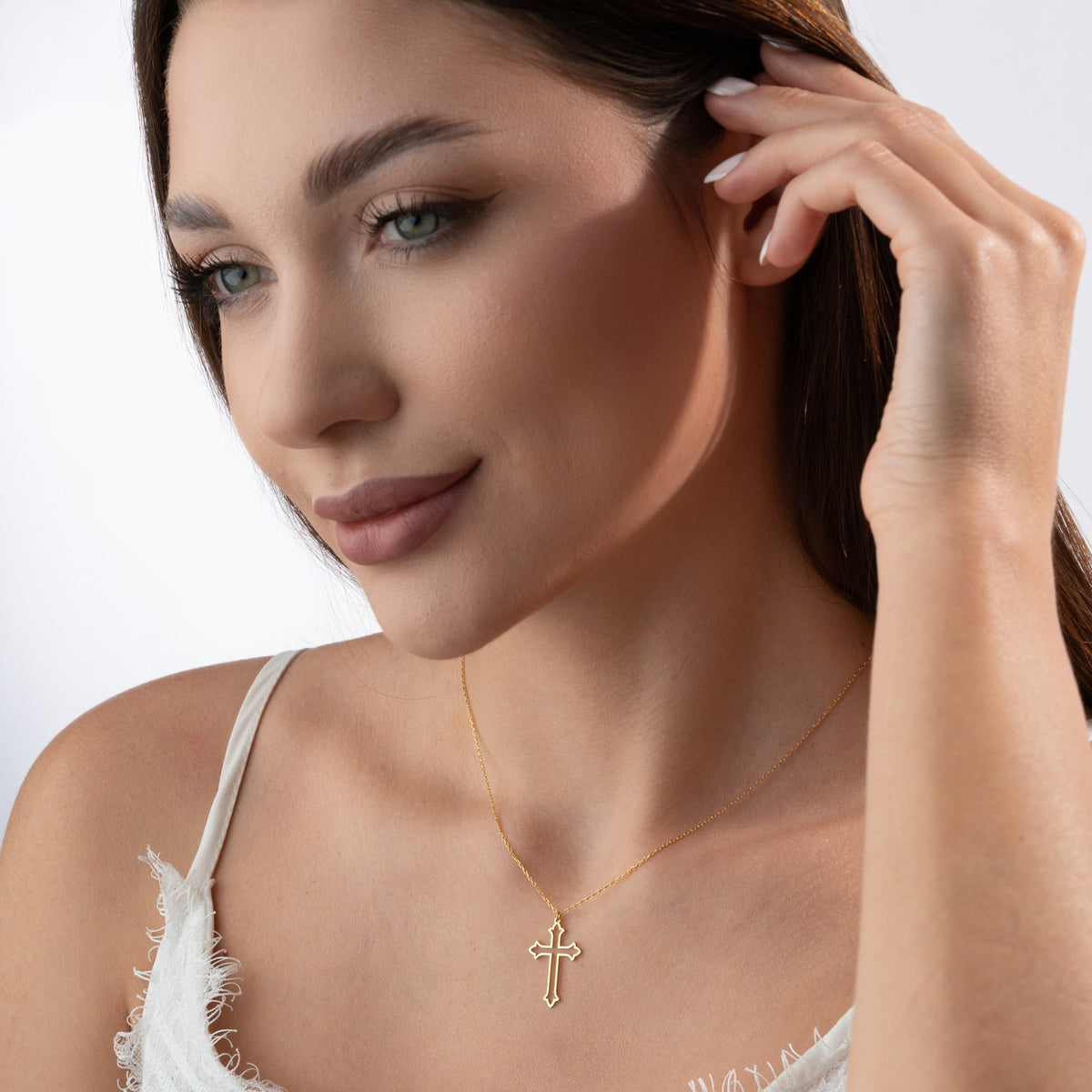 Gothic Cross Necklace | Faith Gift for Her