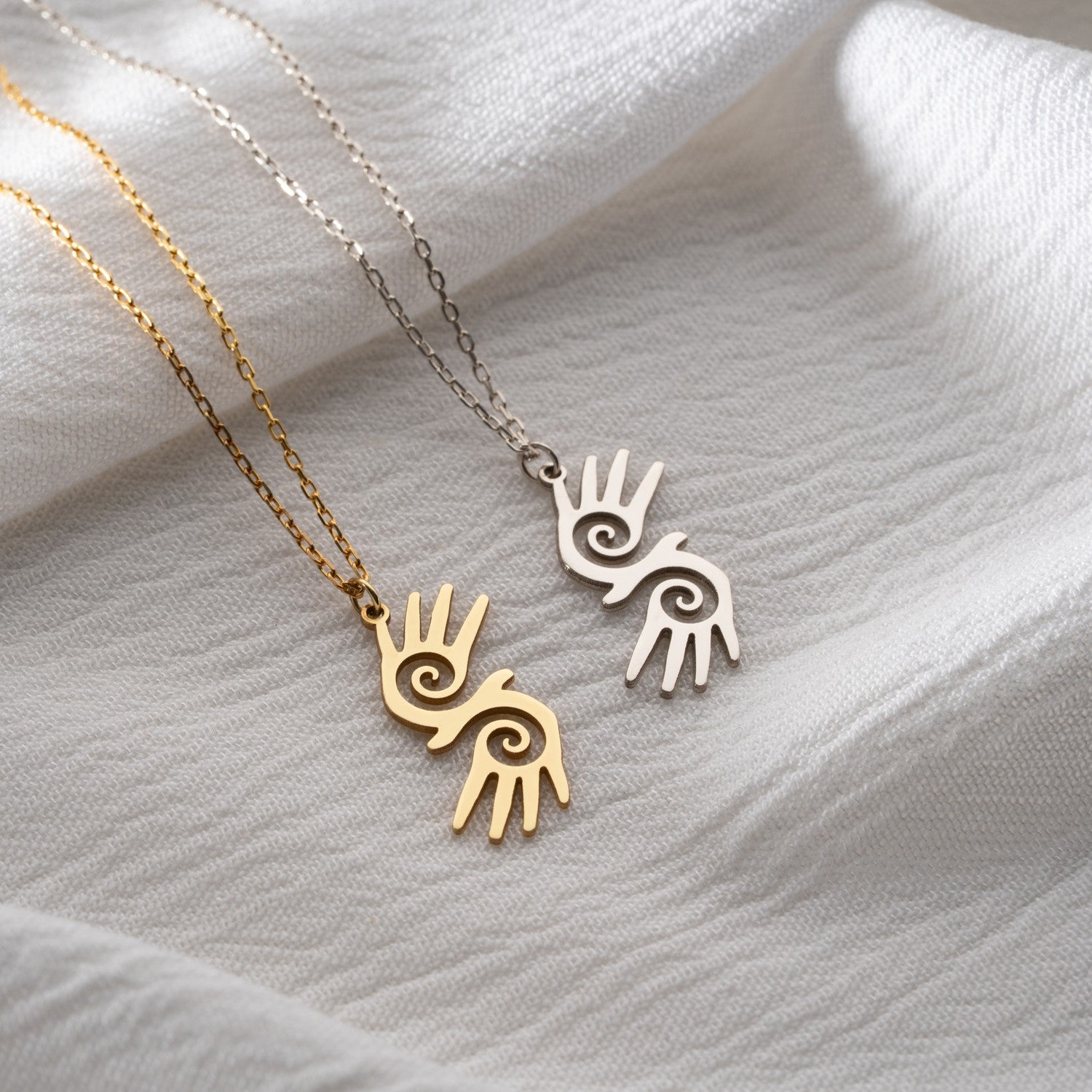 Healer's Hand Symbol Necklace | Gift for Reiki Healer