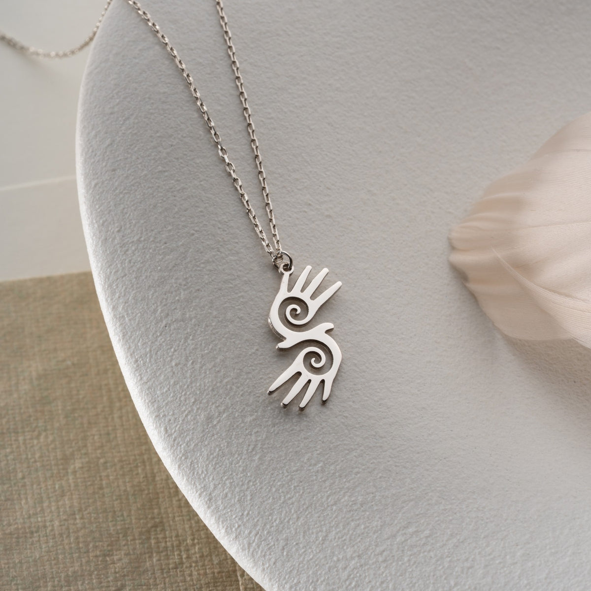 Healer's Hand Symbol Necklace | Gift for Reiki Healer