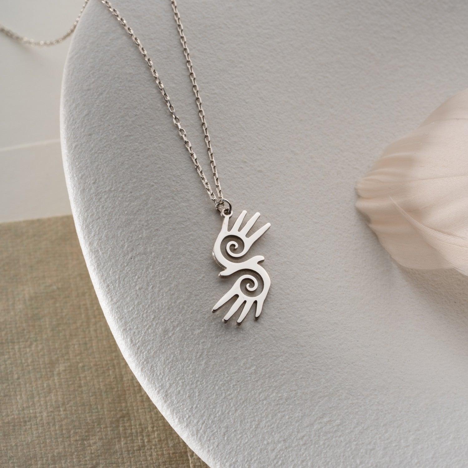 Healer's Hand Symbol Necklace | Gift for Reiki Healer