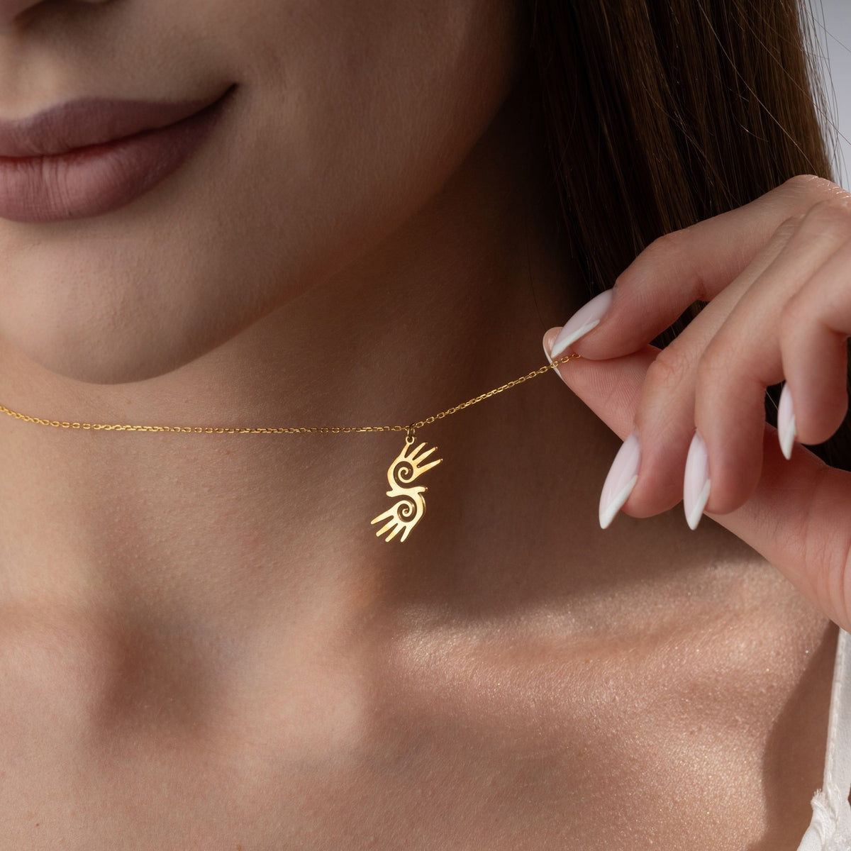 Healer's Hand Symbol Necklace | Gift for Reiki Healer