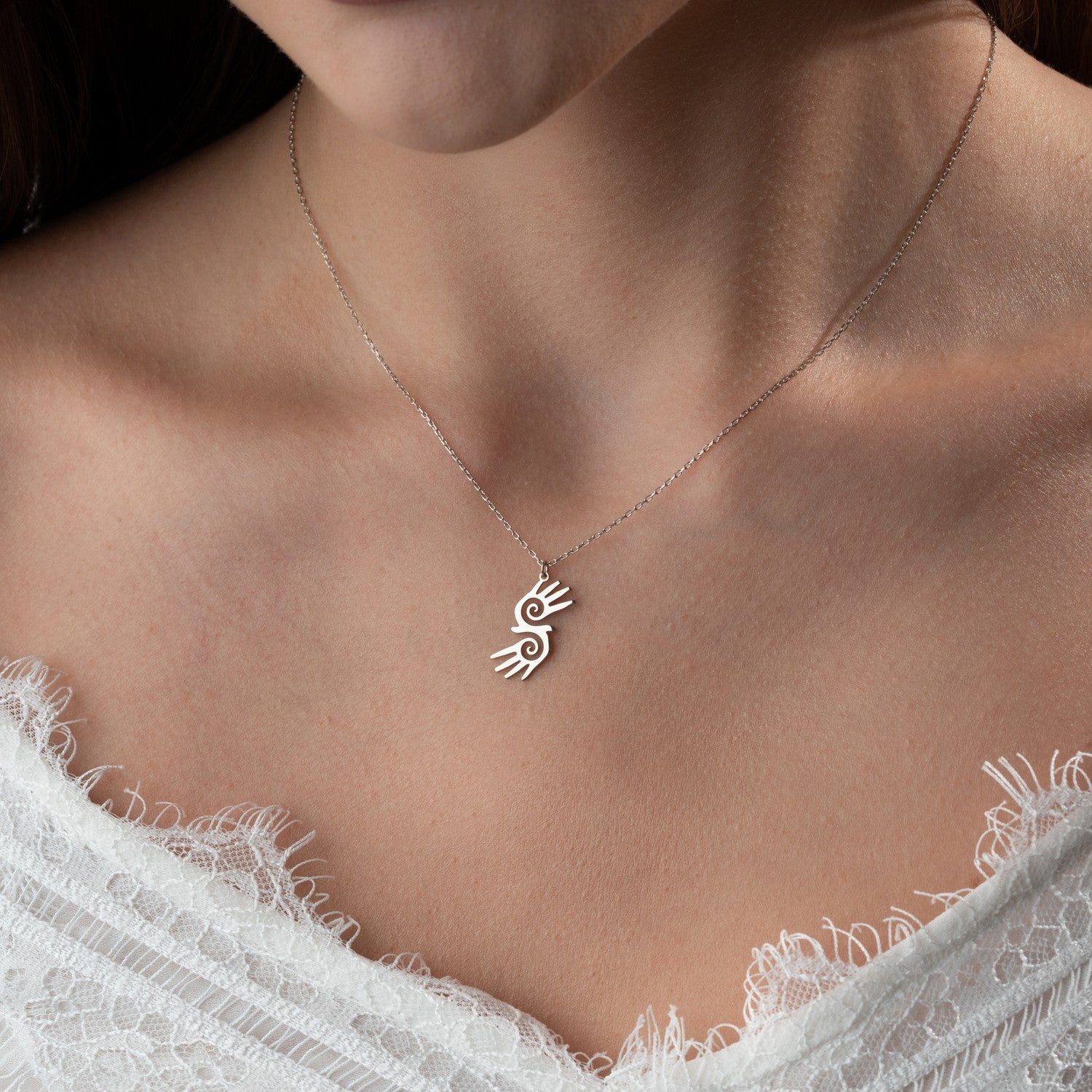 Healer's Hand Symbol Necklace | Gift for Reiki Healer