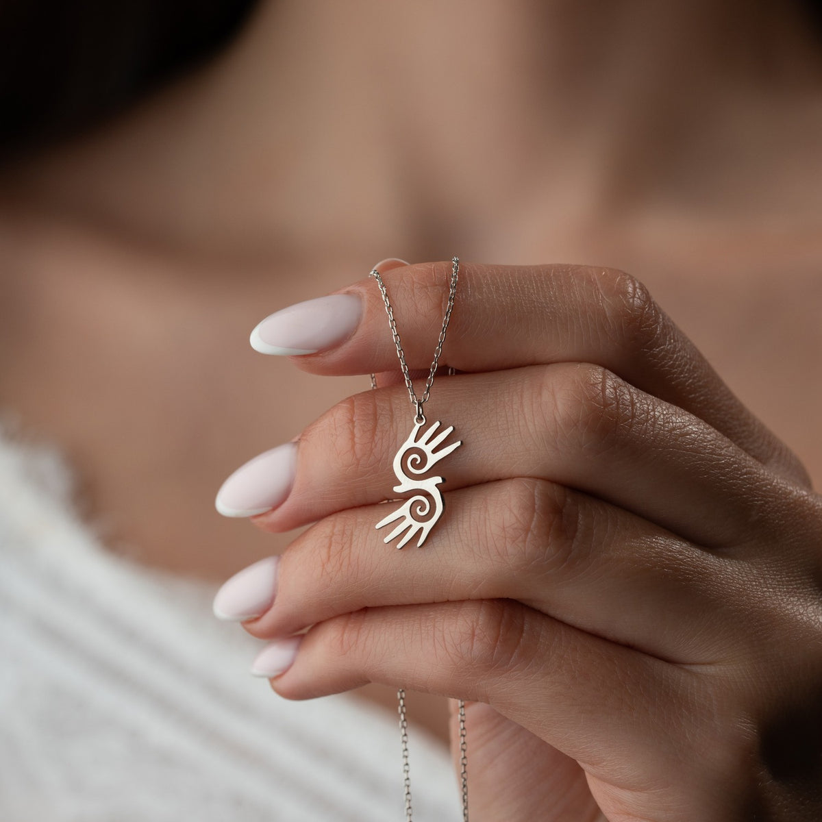 Healer's Hand Symbol Necklace | Gift for Reiki Healer