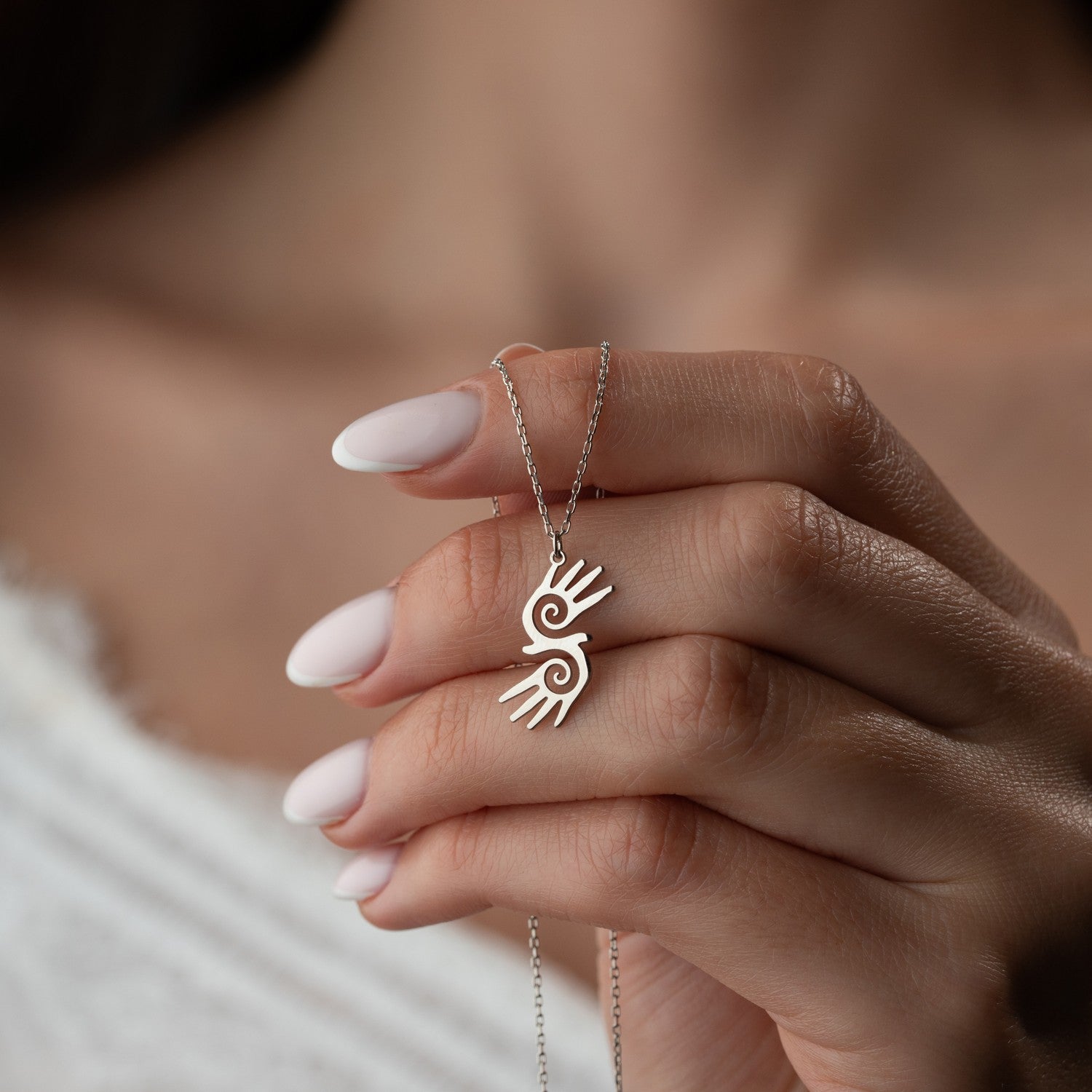 Healer's Hand Symbol Necklace | Gift for Reiki Healer