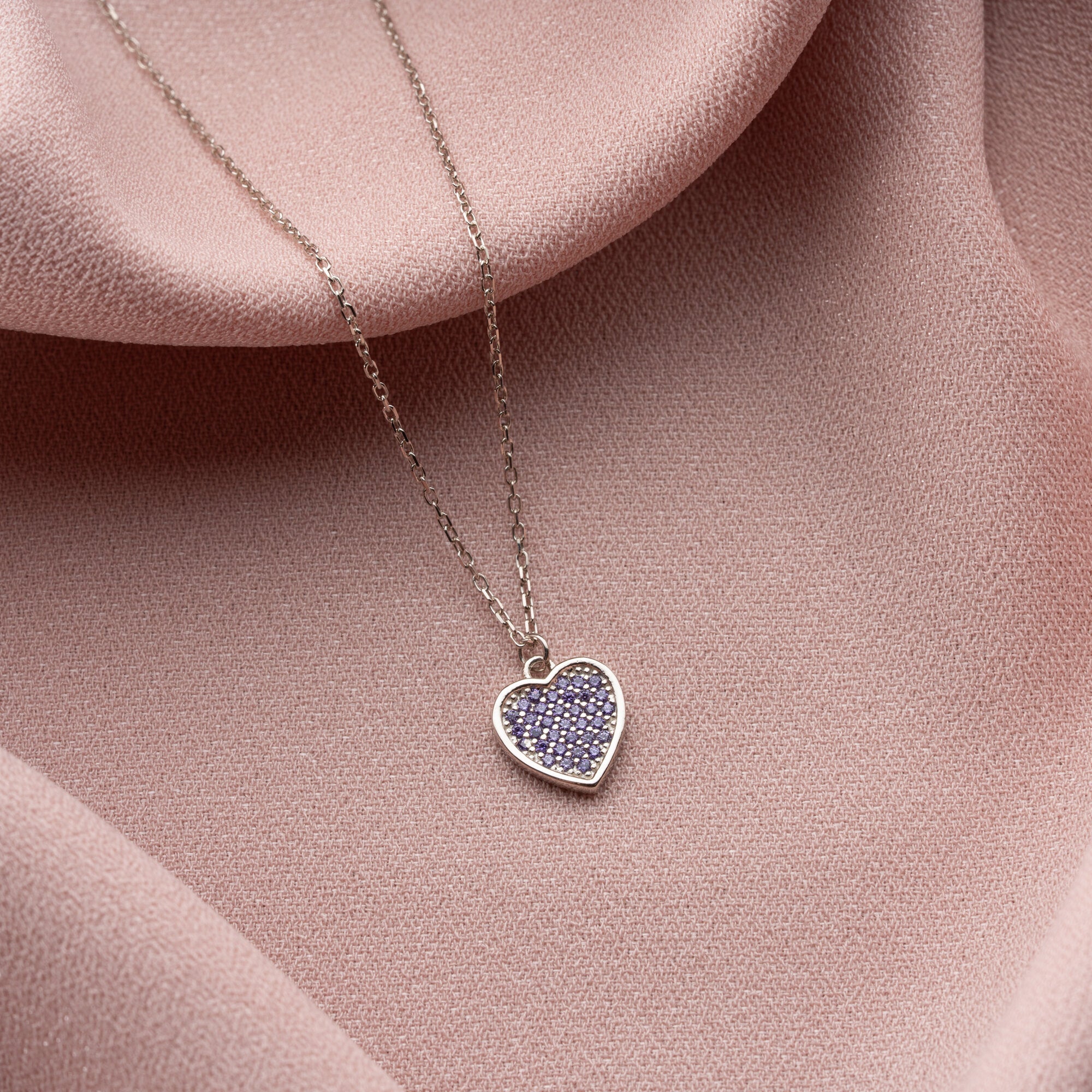 Heart Birthstone Necklace