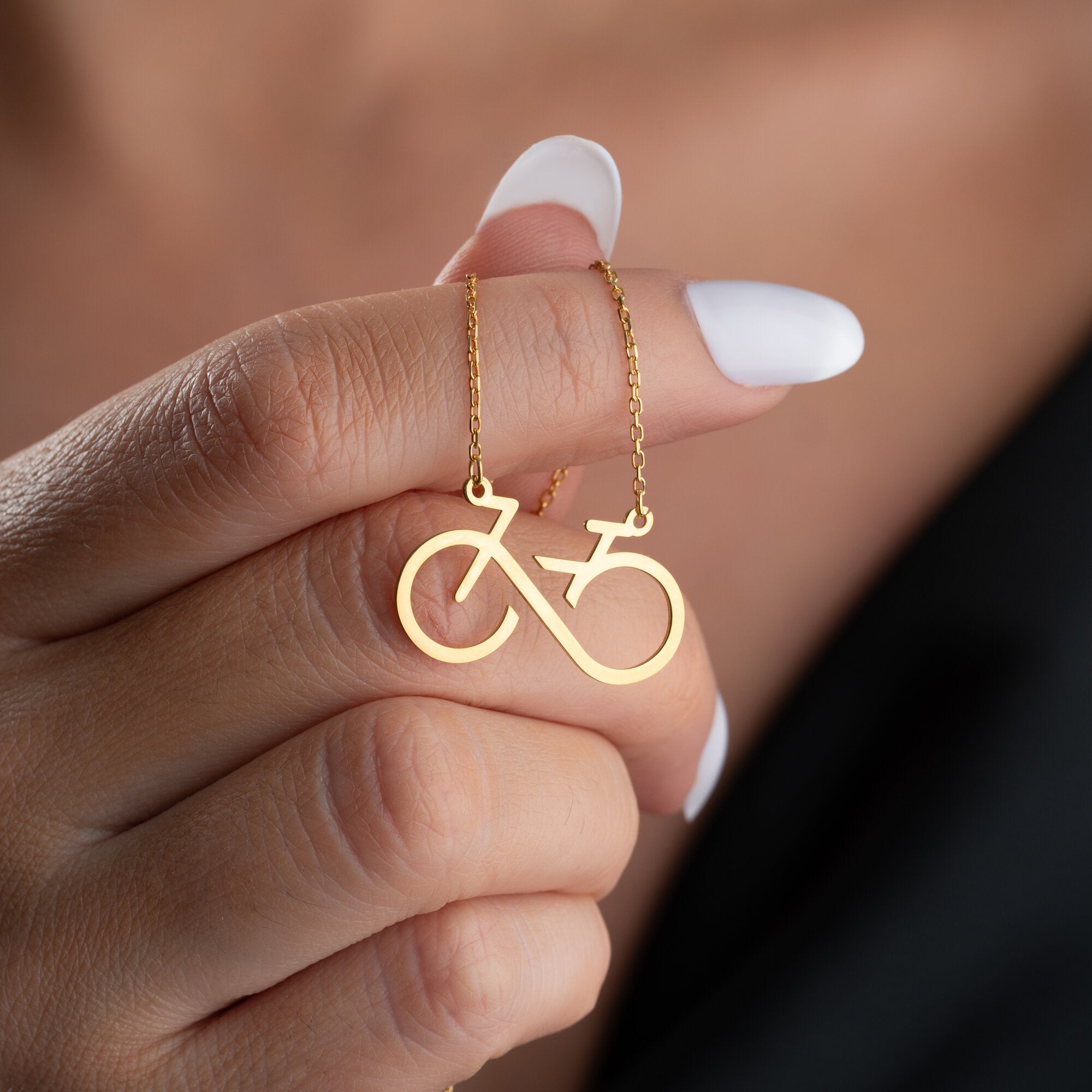 Infinity Bike Necklace