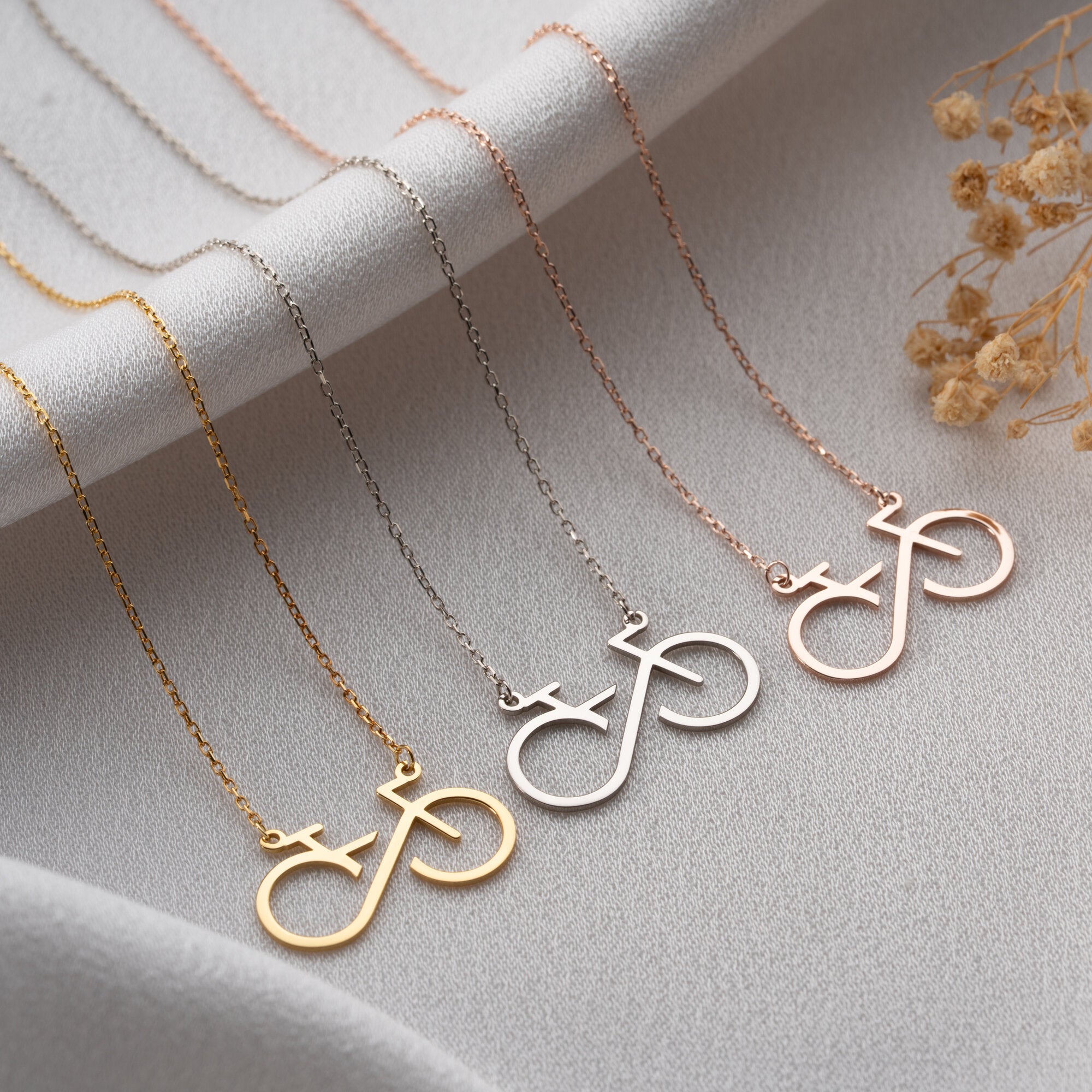 Infinity Bike Necklace