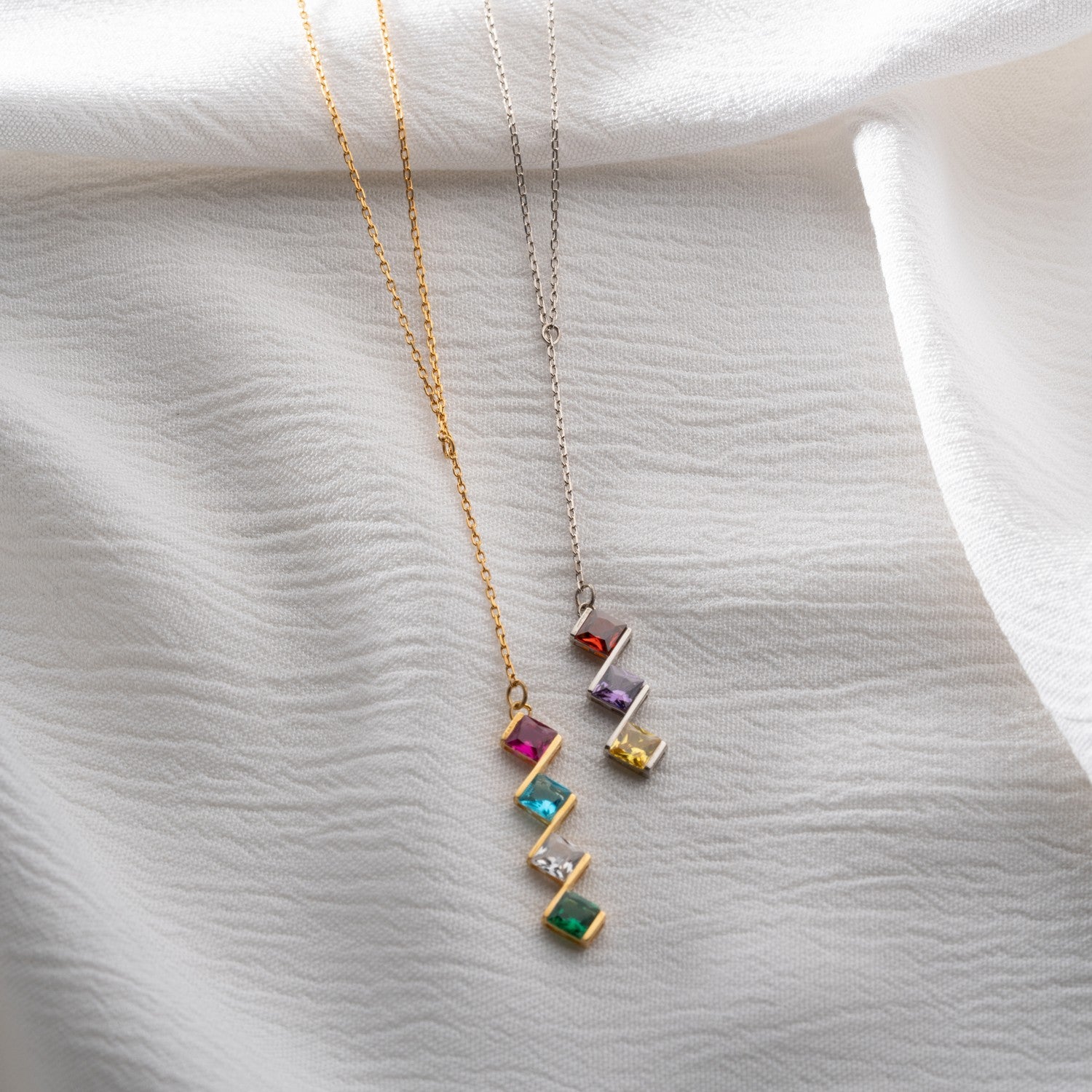 Infinity Birthstone Lariat Necklace