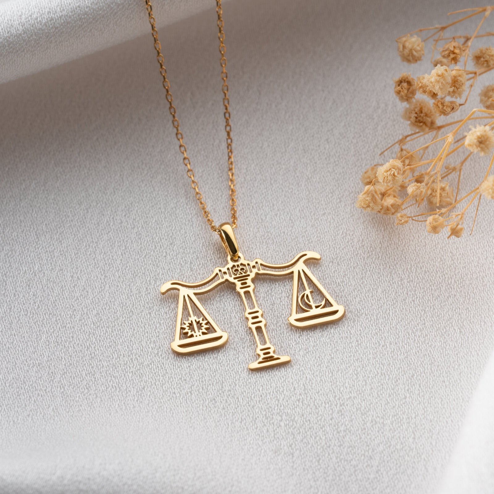 Law Scale of Justice Necklace