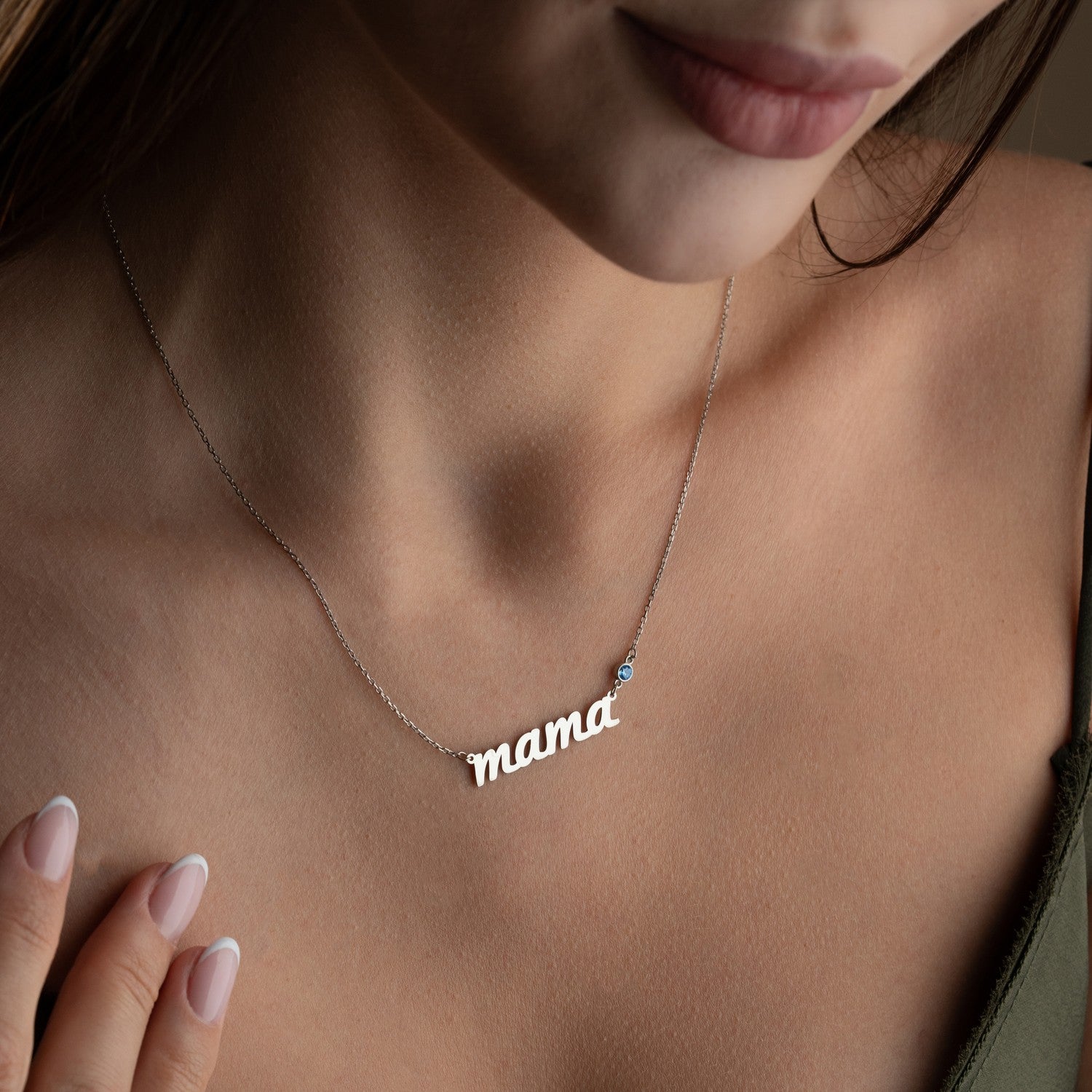 Mama Necklace with Birthstone | New Mum Gift