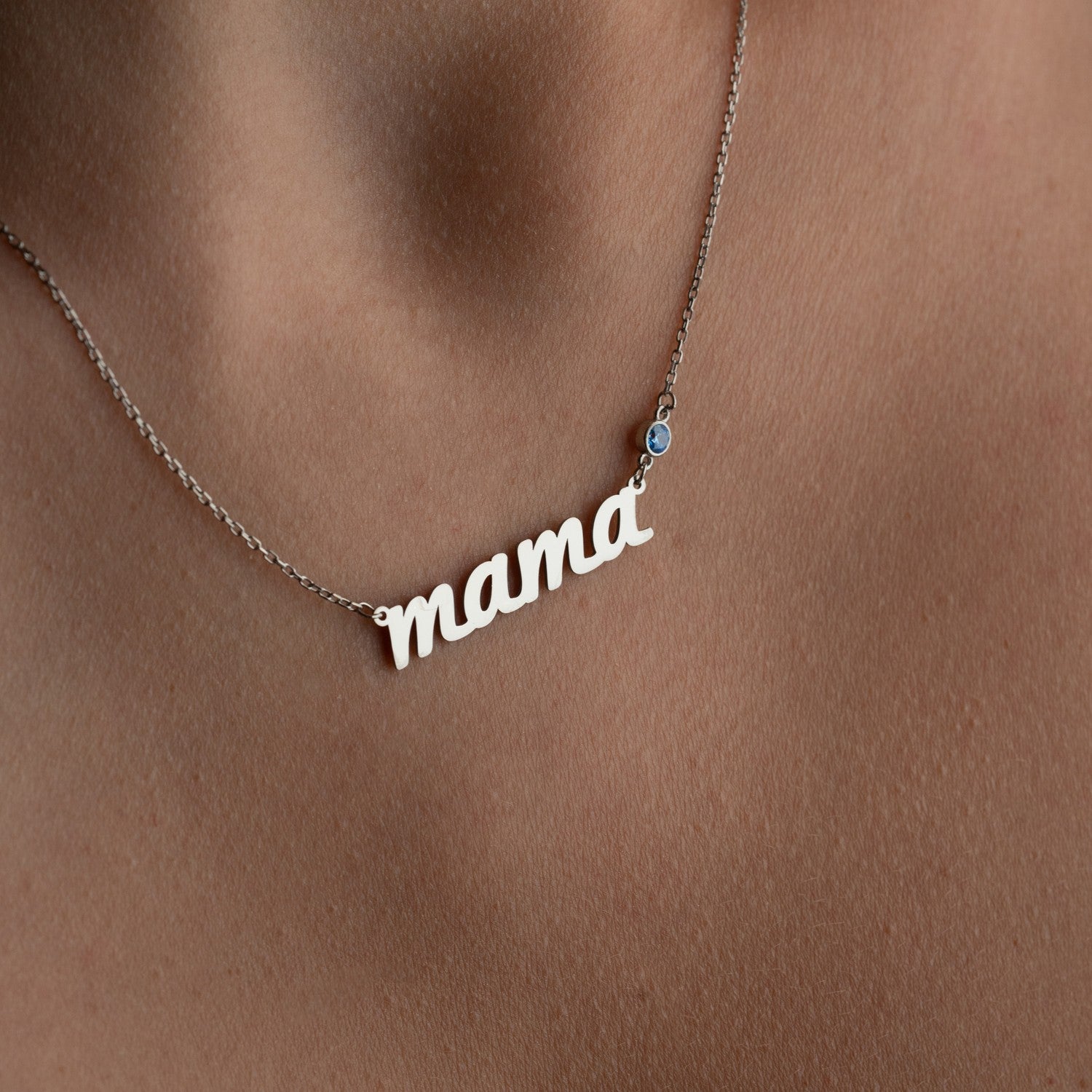 Mama Necklace with Birthstone | New Mum Gift