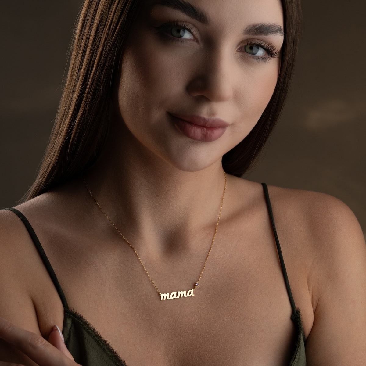 Mama Necklace with Birthstone | New Mum Gift