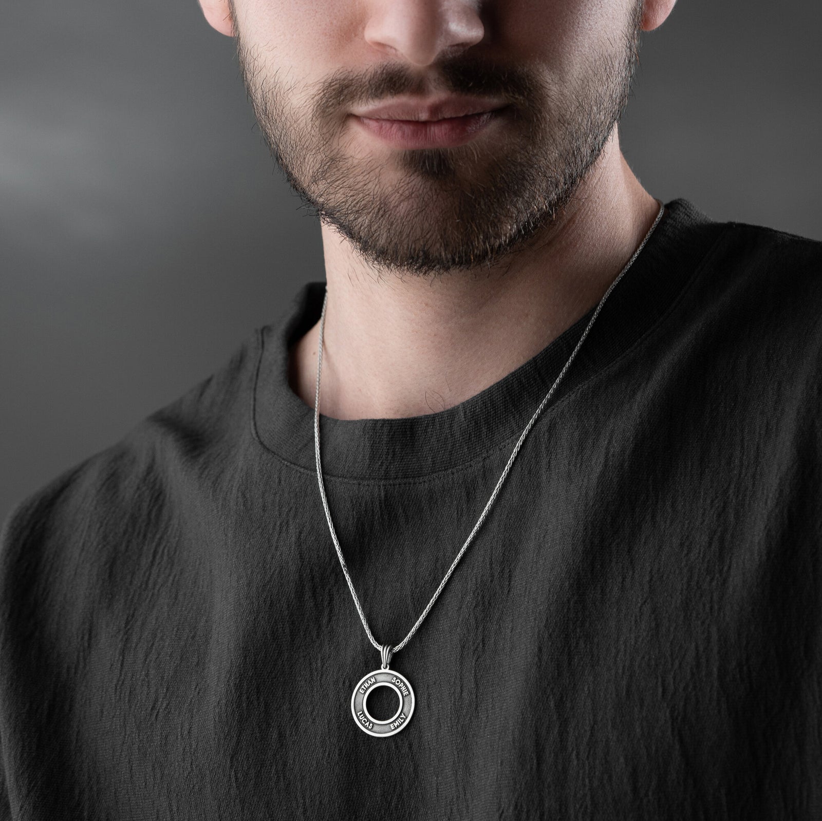 Men’s Personalised Family Necklace