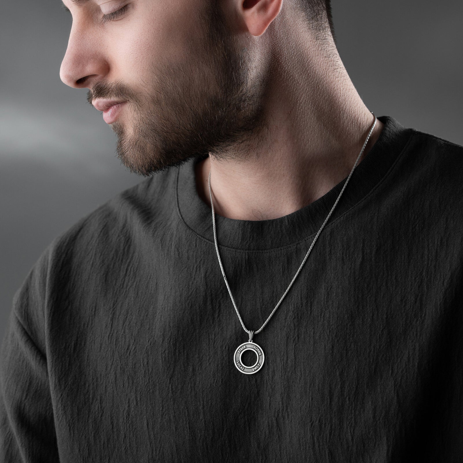 Men’s Personalised Family Necklace