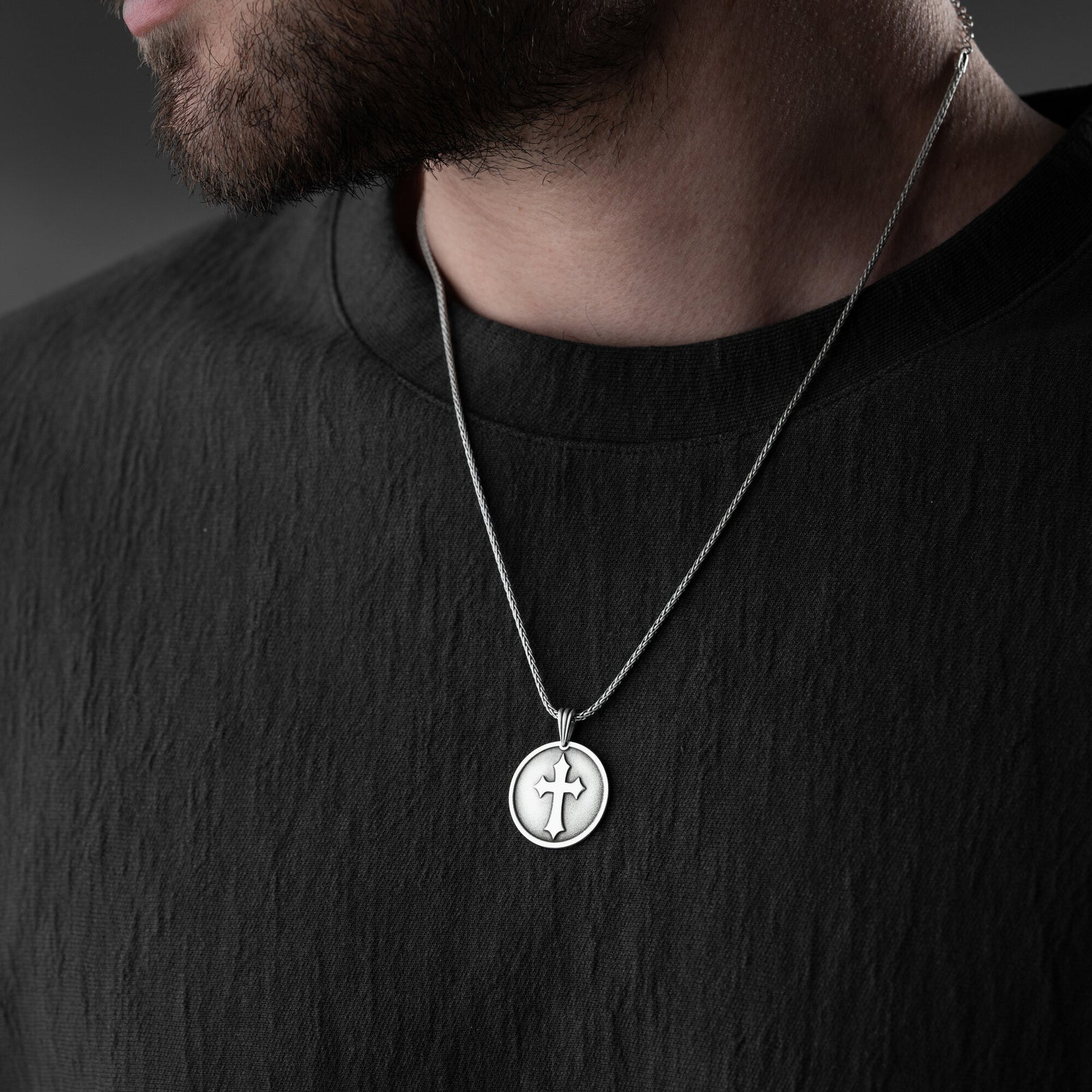 Guardian Cross Necklace For Men