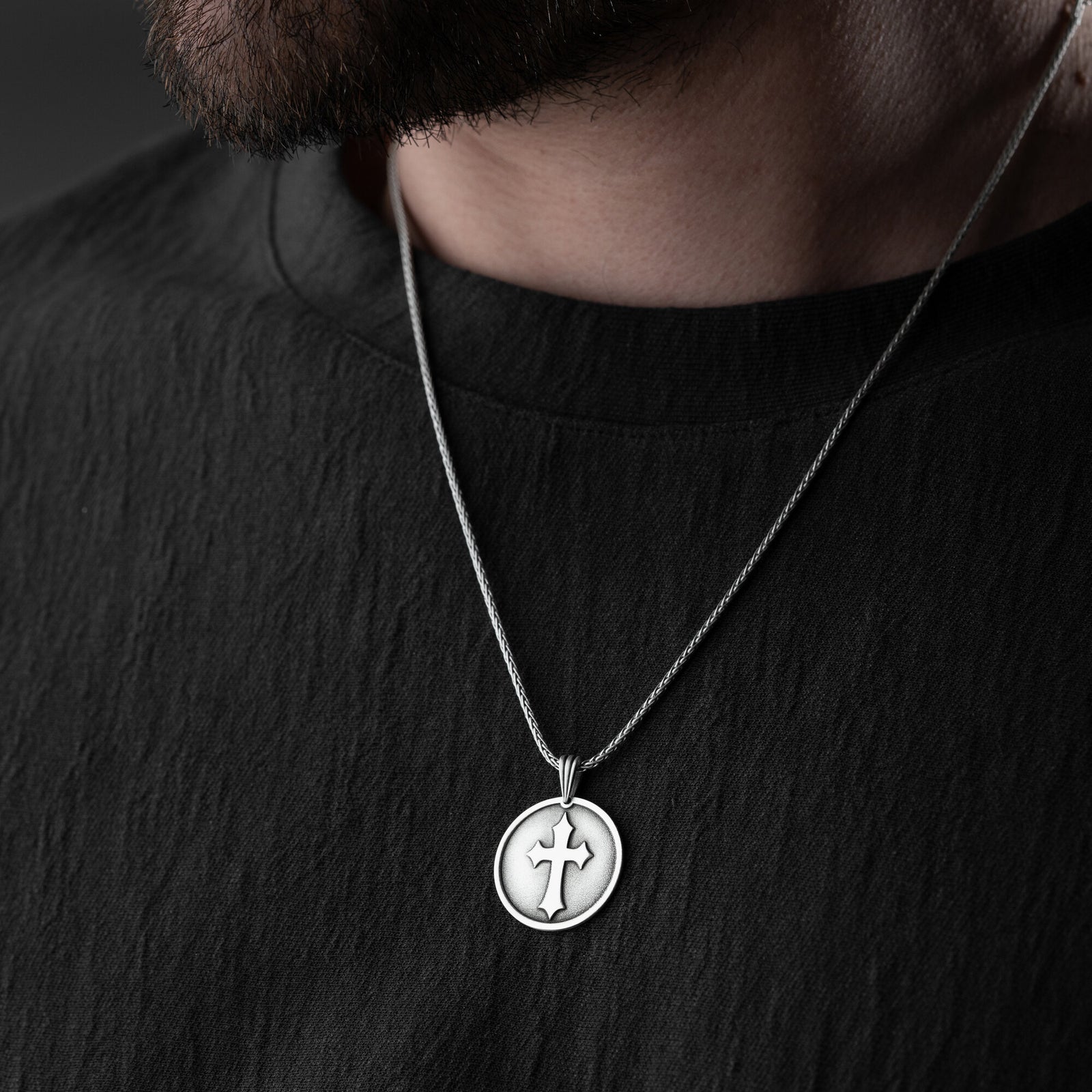 Guardian Cross Necklace For Men