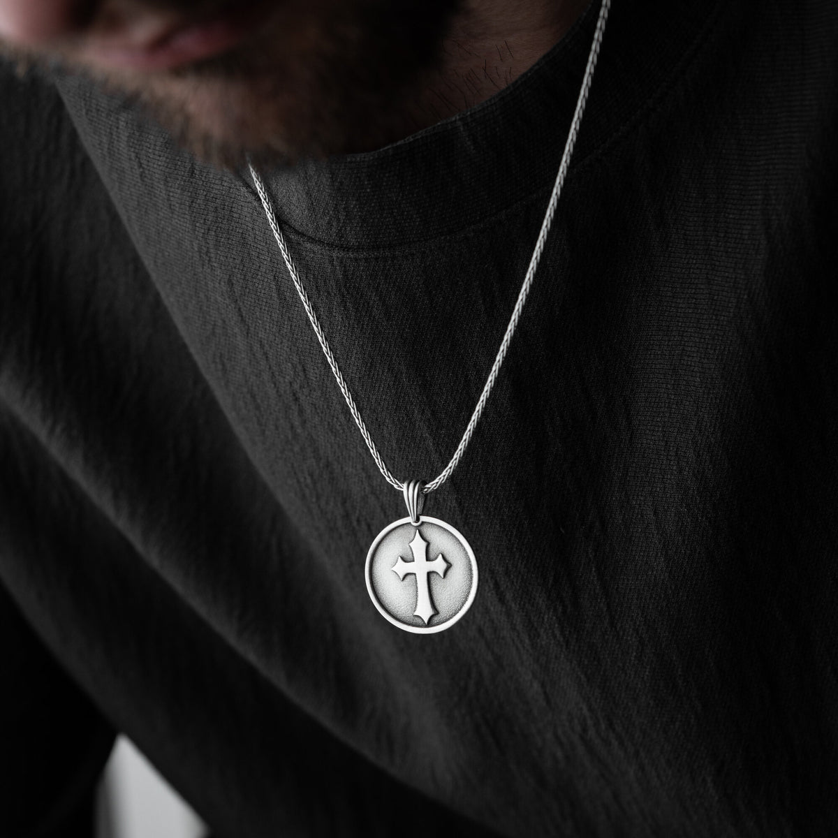 Guardian Cross Necklace For Men
