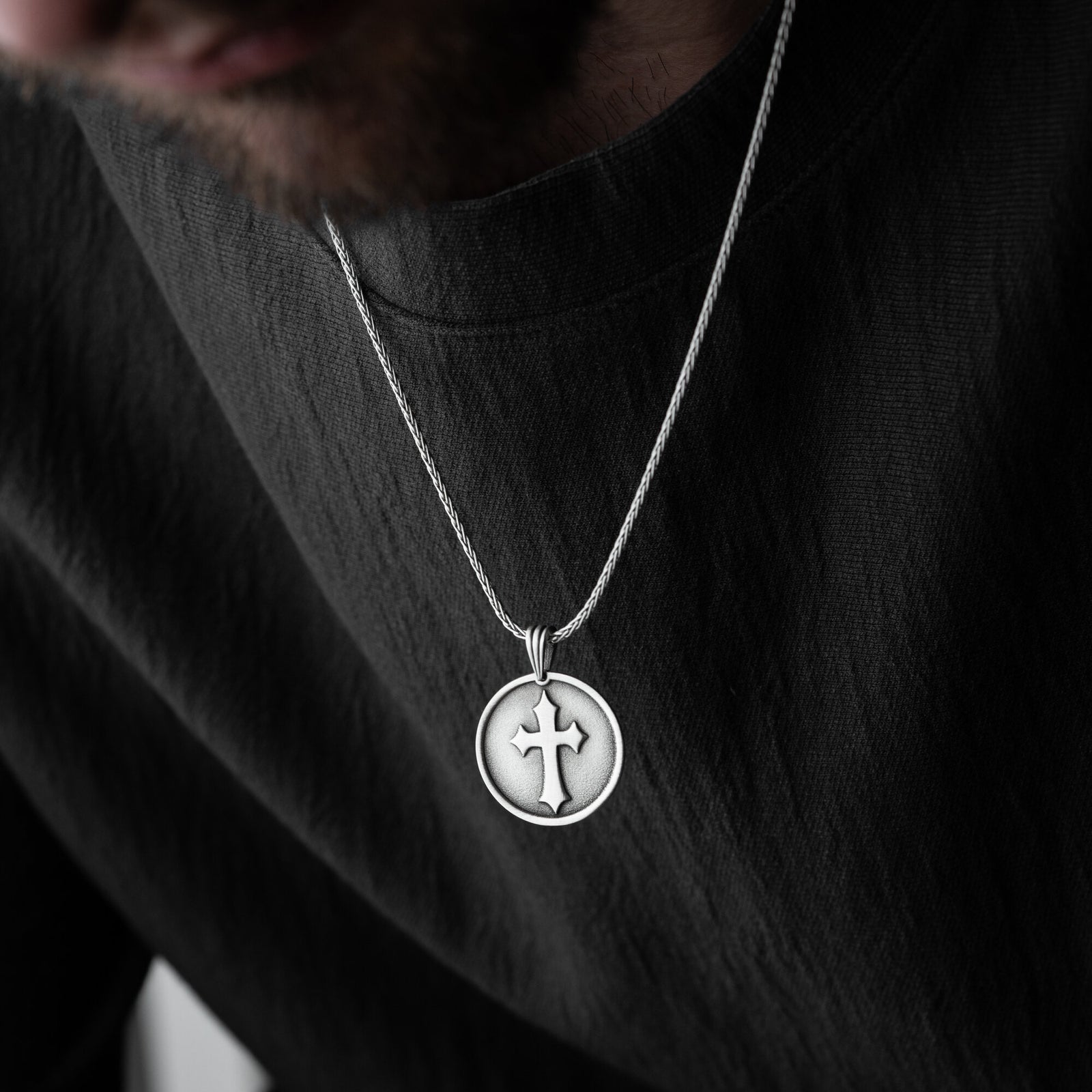 Guardian Cross Necklace For Men