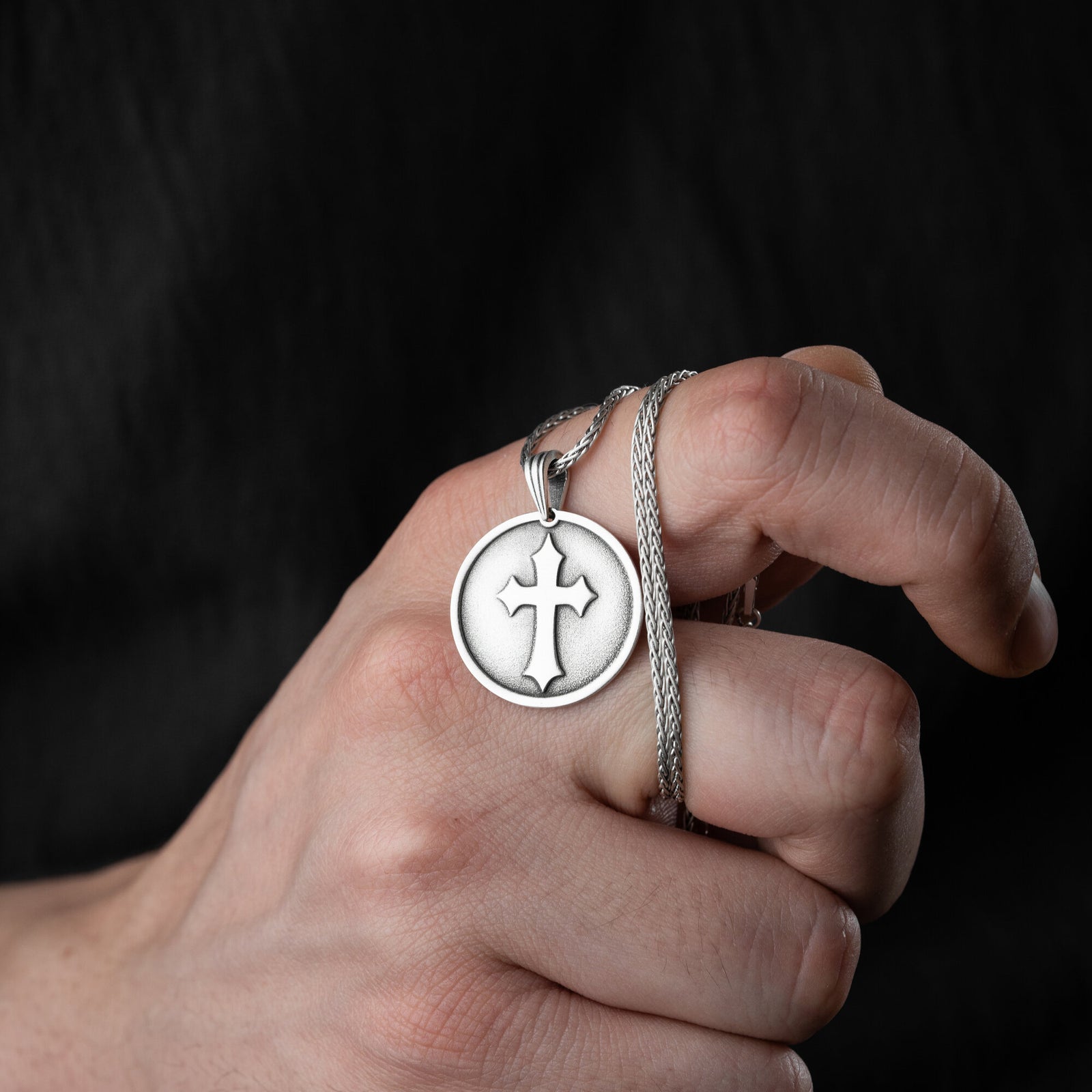 Guardian Cross Necklace For Men